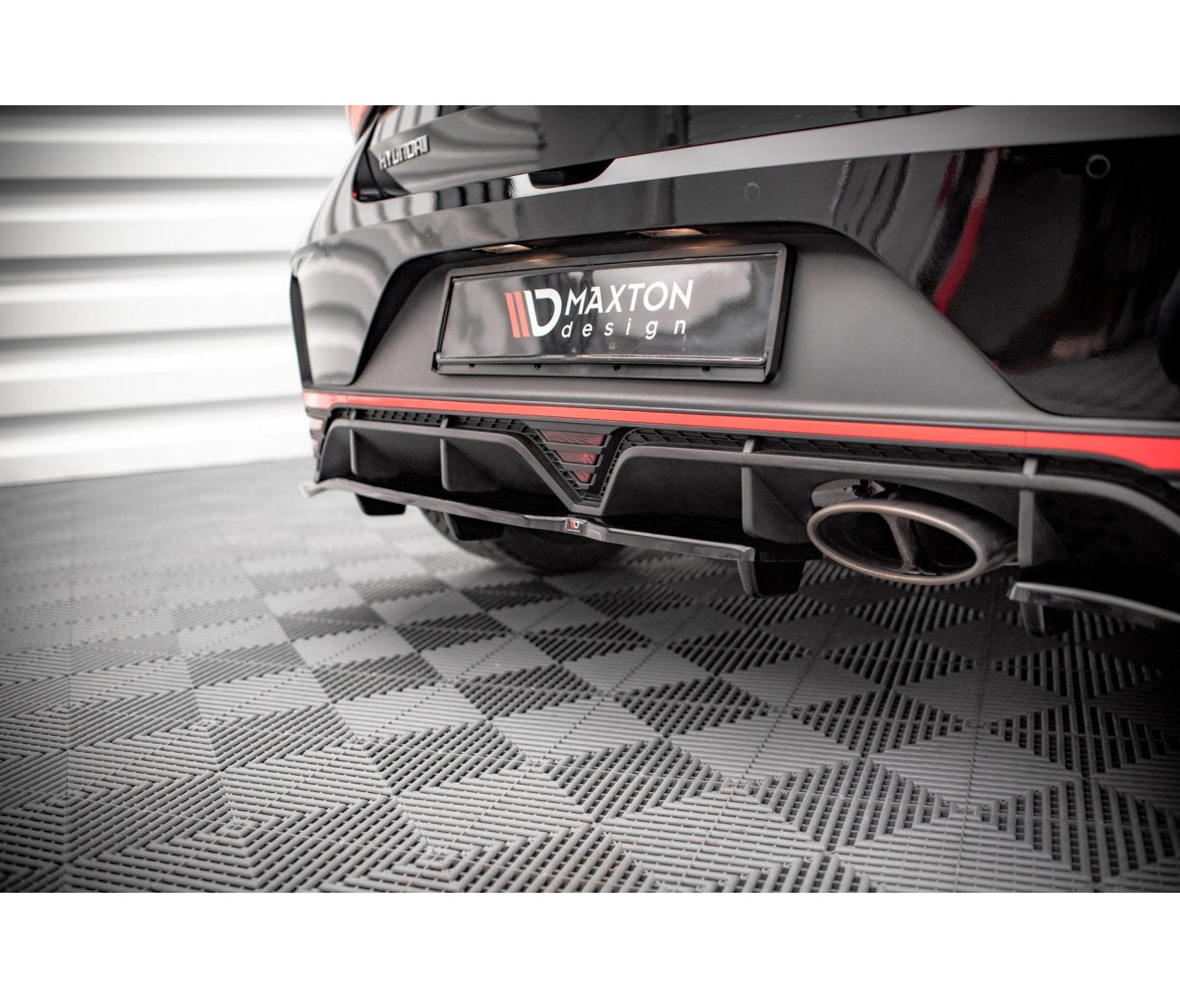 Mittlerer Cup Diffusor Heck Ansatz DTM Look für Hyundai I20 N Maxton Design