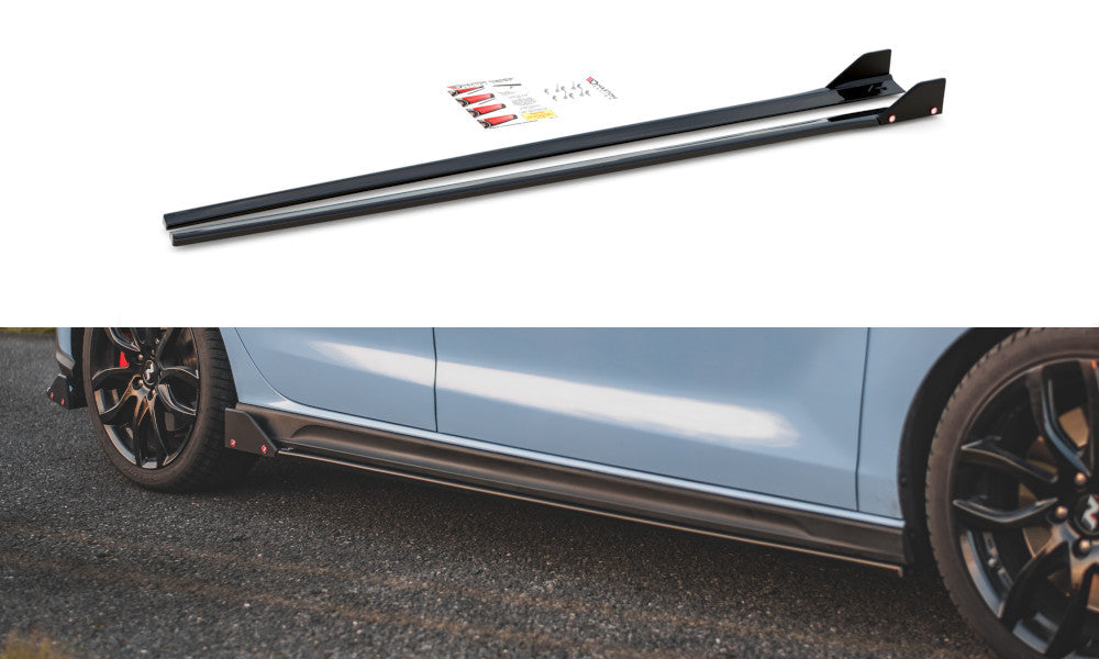 Seitenschweller Ansatz Cup Leisten + Flaps V.5 für Hyundai I30 N Maxton Design