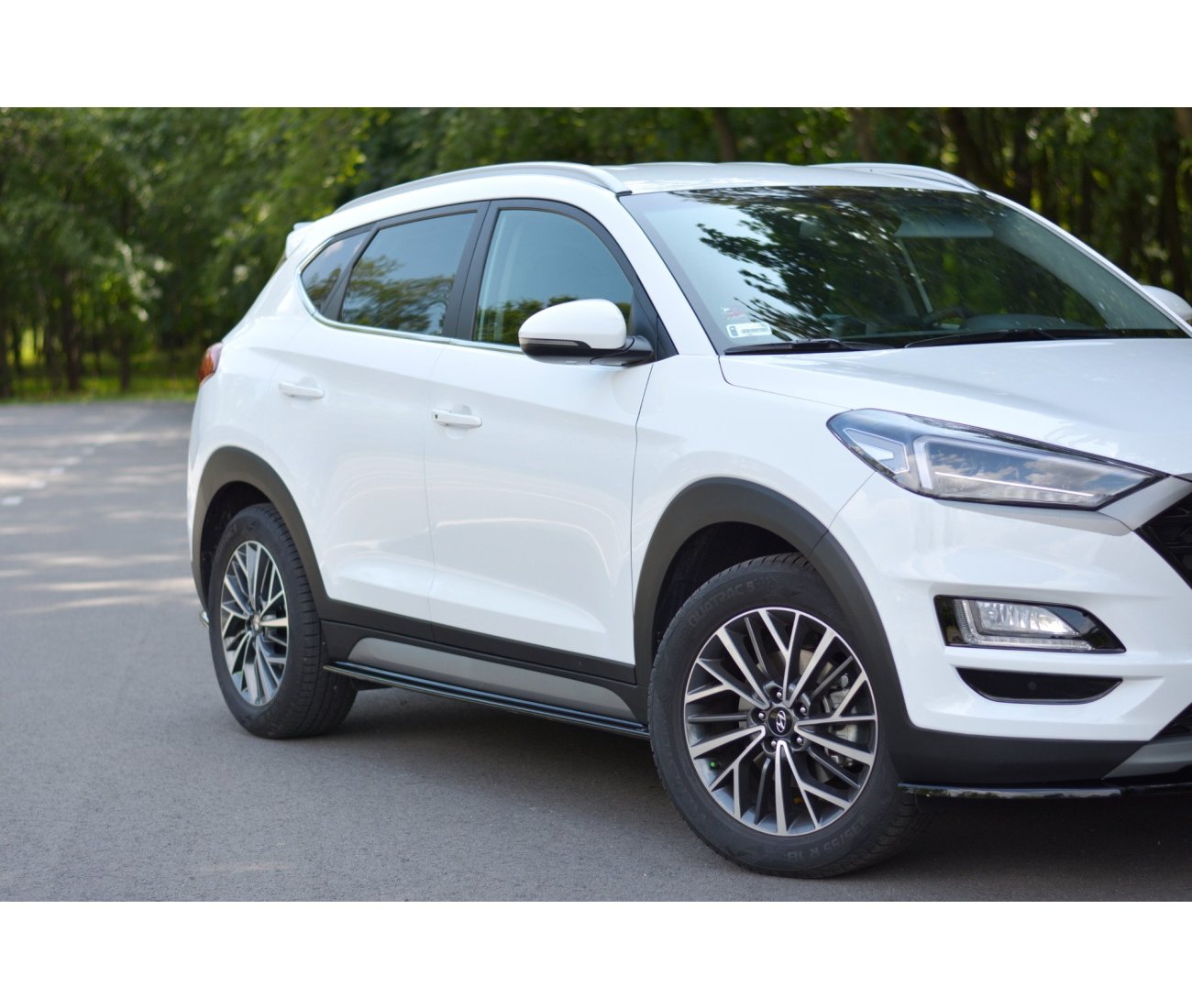 Seitenschweller Ansatz Cup Leisten für Hyundai Tucson Facelift Maxton Design