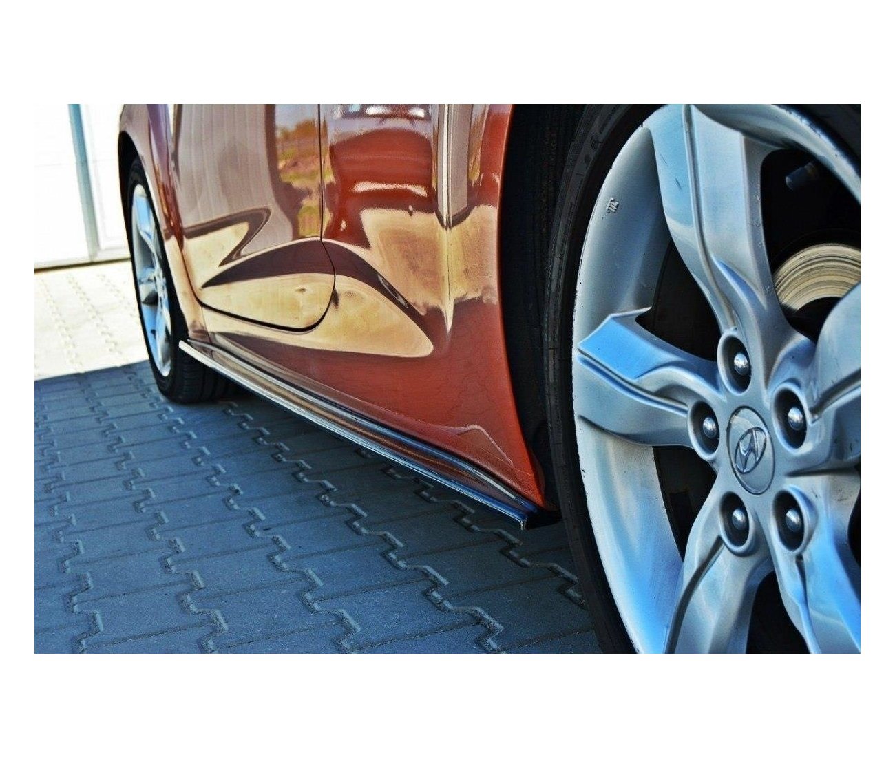 Seitenschweller Ansatz Cup Leisten für Hyundai Veloster Maxton Design