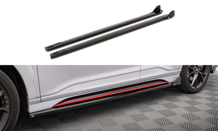 Seitenschweller Ansatz Cup Leisten V.1 + Flaps für Hyundai Kona N Maxton Design