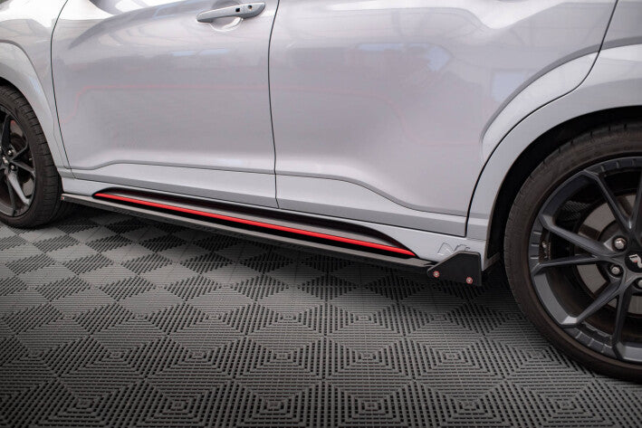 Seitenschweller Ansatz Cup Leisten V.1 + Flaps für Hyundai Kona N Maxton Design