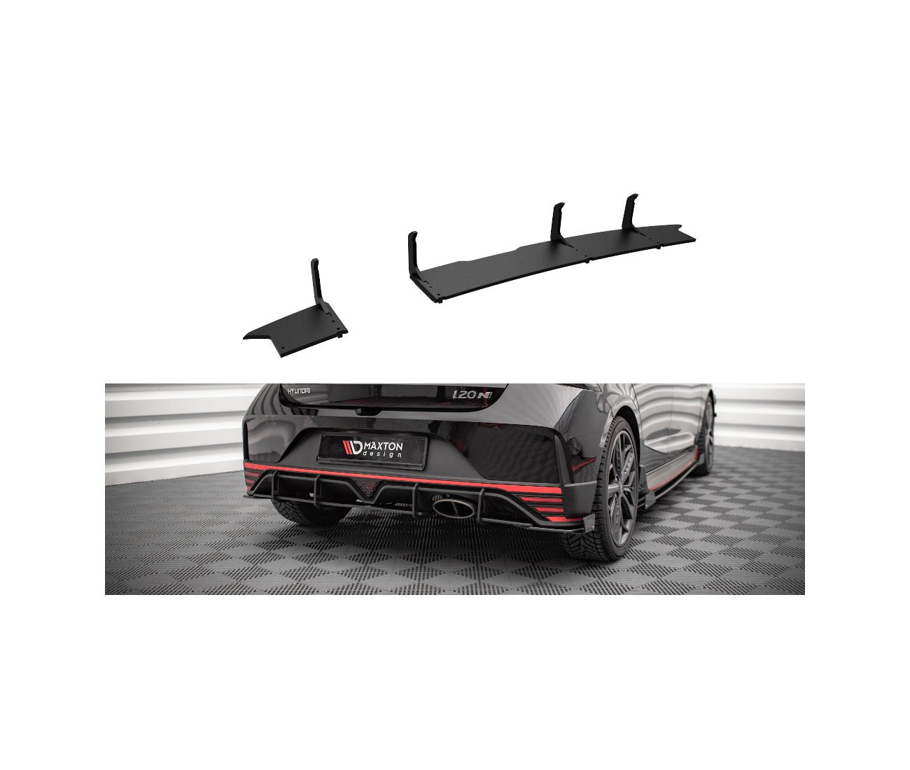 Street Pro Heckschürze Diffusor für Hyundai I20N Maxton Design