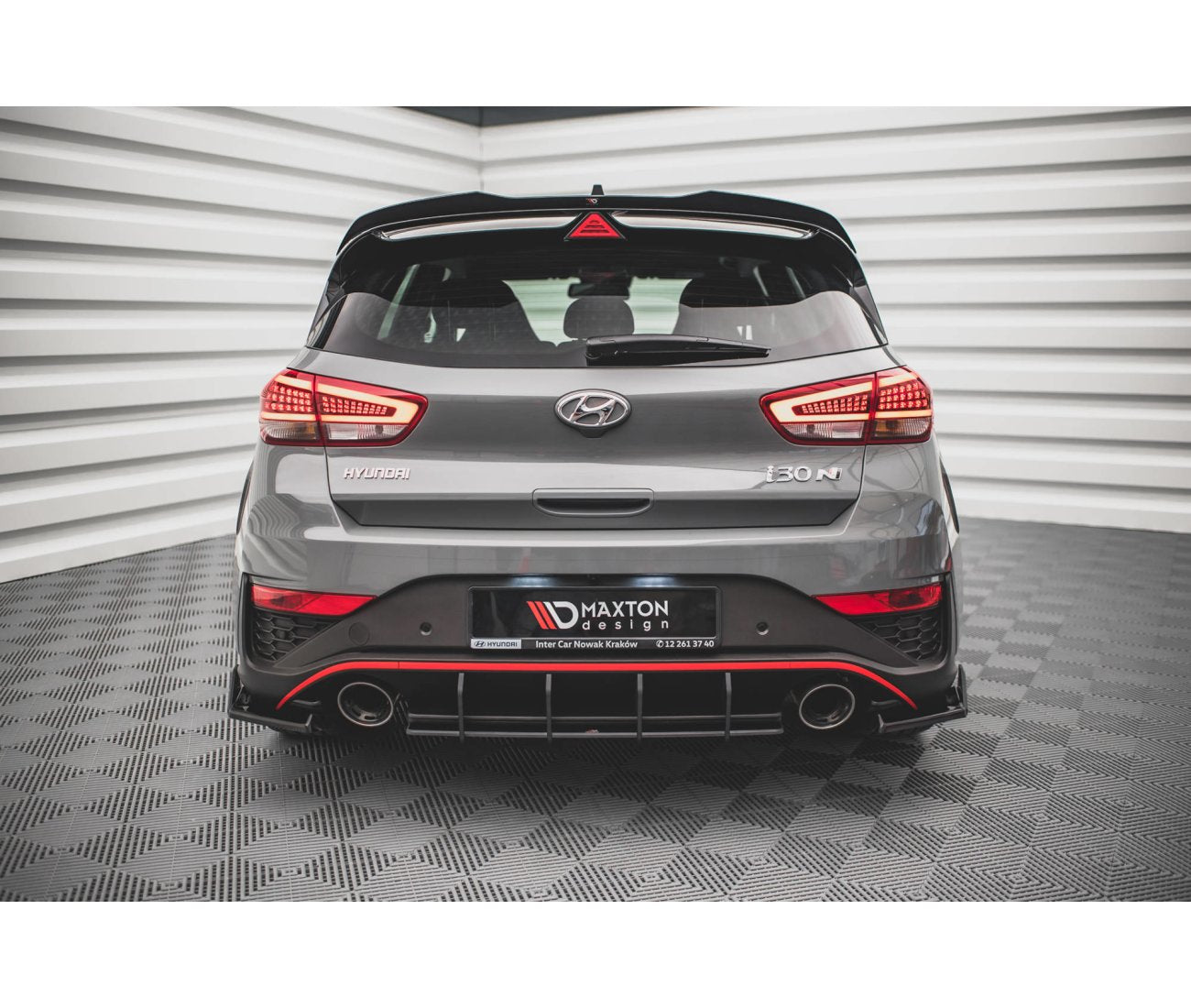 Street Pro Heckschürze Diffusor für Hyundai I30N Hatchback Facelift Maxton Design