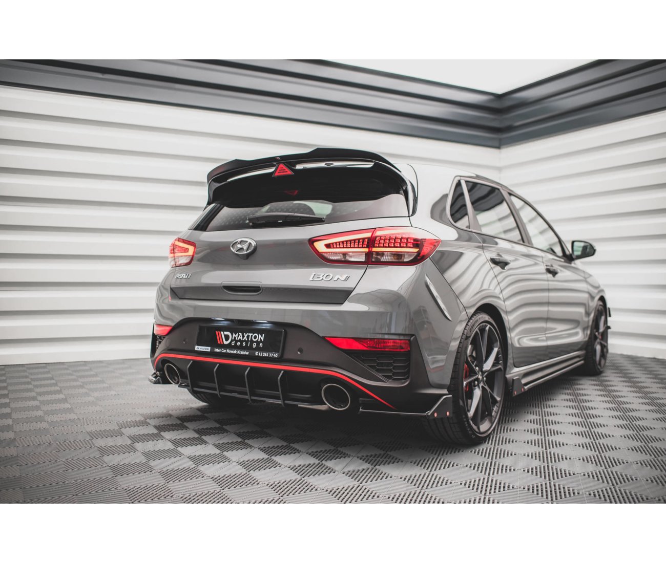 Street Pro Heckschürze Diffusor für Hyundai I30N Hatchback Facelift Maxton Design