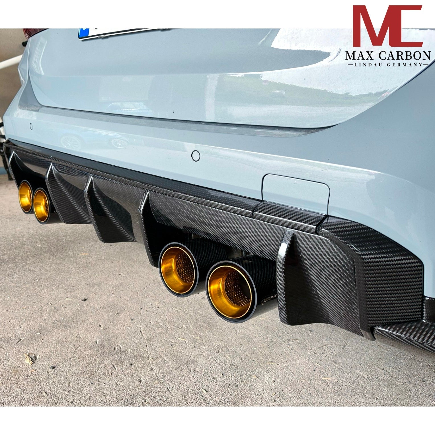 Dry Carbon Heckdiffusor Leiste für BMW M3 G80 G81 / M4 G82 G83 inkl. LCI mit Teiletypgenehmigung (TTG)   Max Carbon