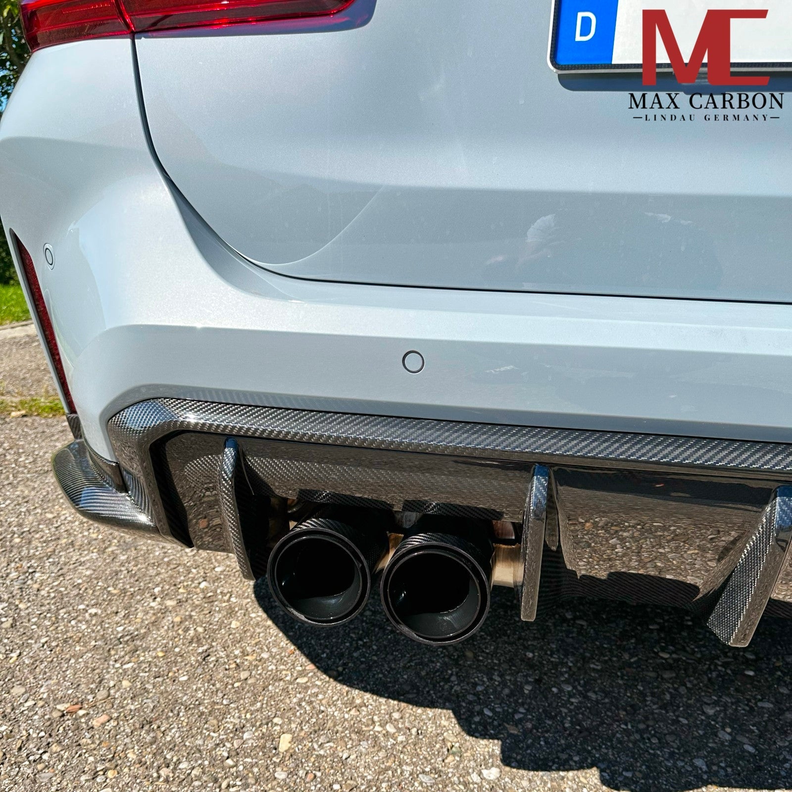 Dry Carbon Heckdiffusor Leiste für BMW M3 G80 G81 / M4 G82 G83 inkl. LCI mit Teiletypgenehmigung (TTG)   Max Carbon