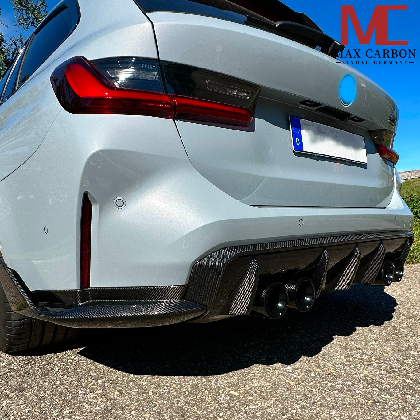 Dry Carbon Heckdiffusor Leiste für BMW M3 G80 G81 / M4 G82 G83 inkl. LCI mit Teiletypgenehmigung (TTG)   Max Carbon