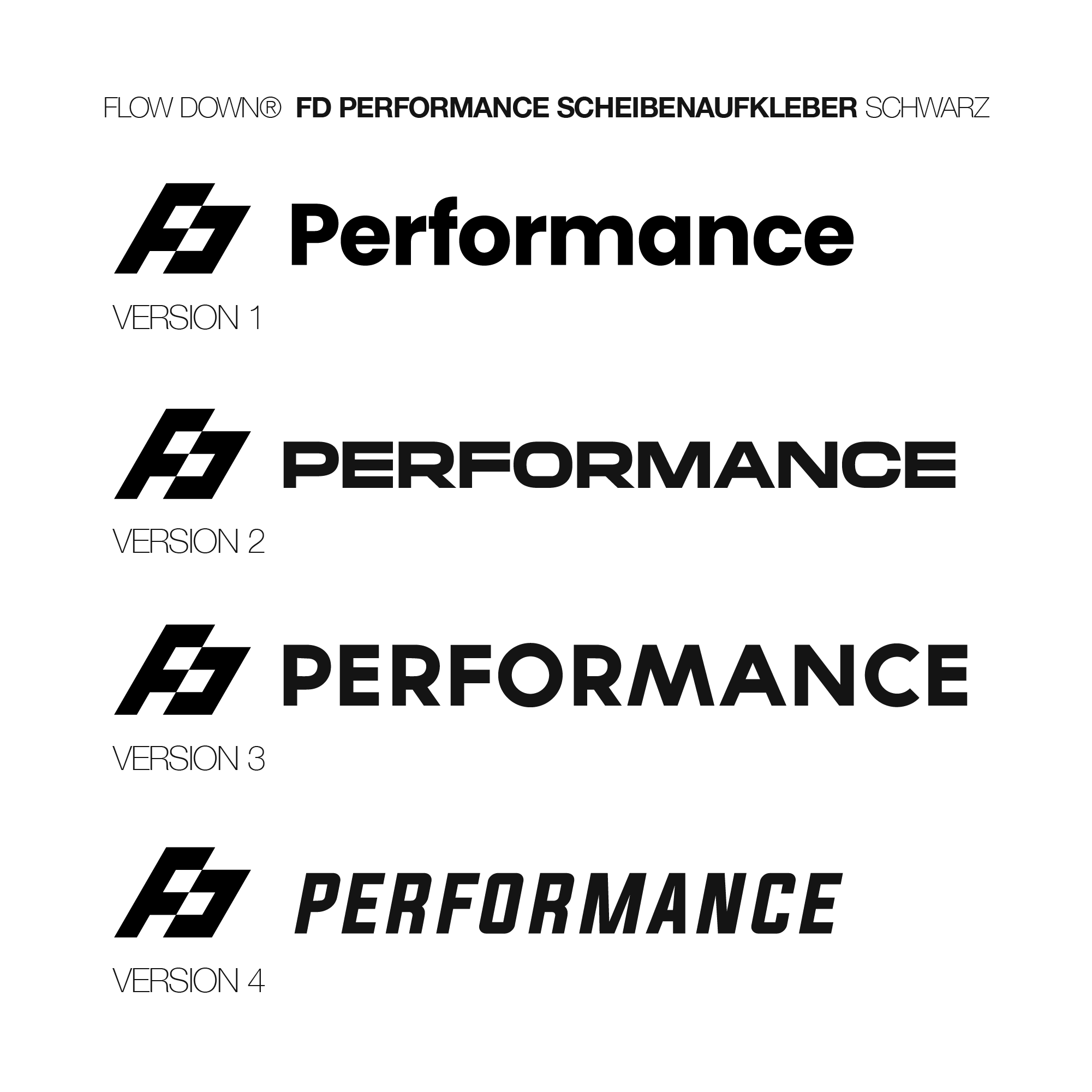 FLOW DOWN® FD Performance Scheibenaufkleber