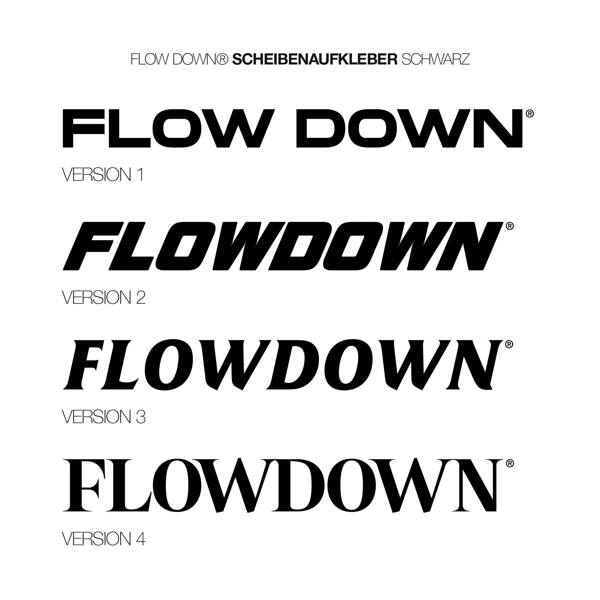 FLOW DOWN® Scheibenaufkleber