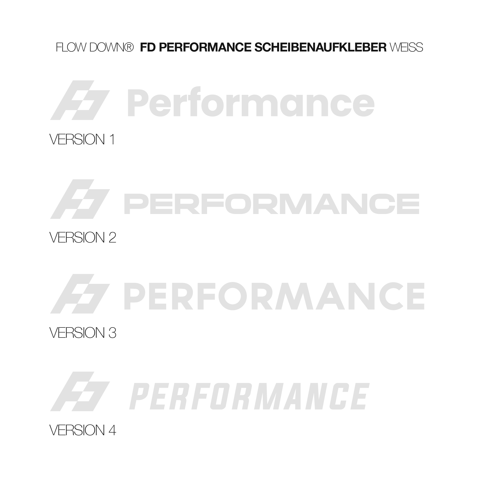 FLOW DOWN® FD Performance Scheibenaufkleber