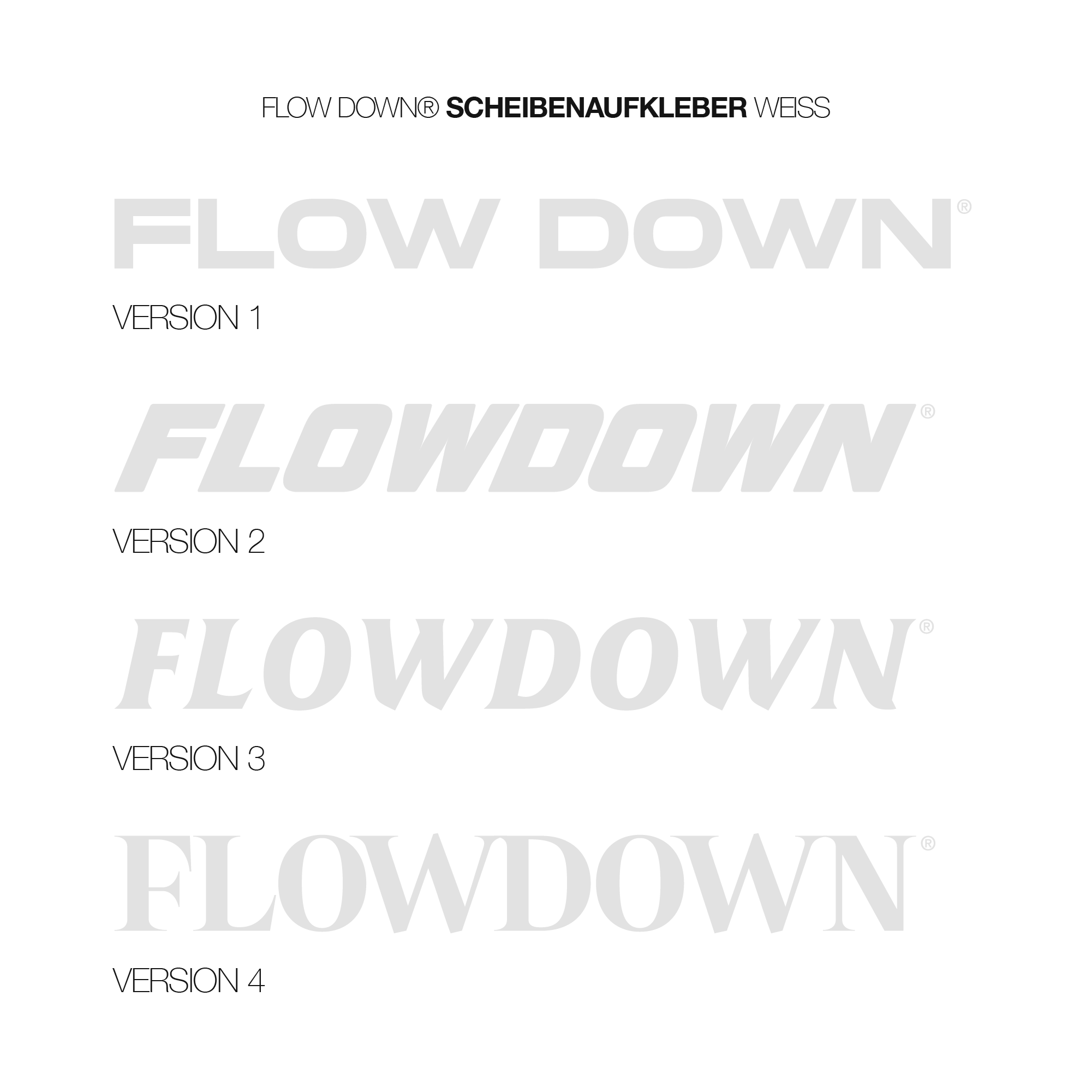 FLOW DOWN® Scheibenaufkleber