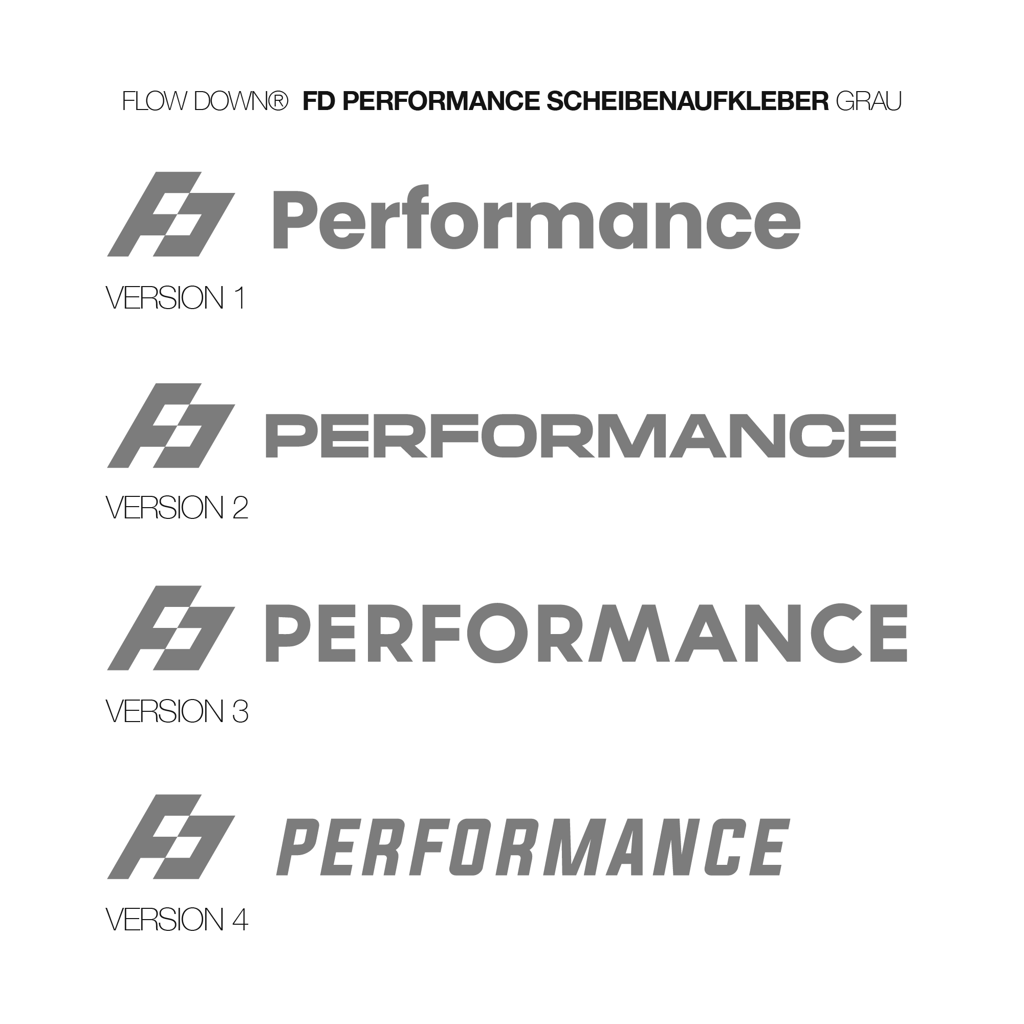 FLOW DOWN® FD Performance Scheibenaufkleber