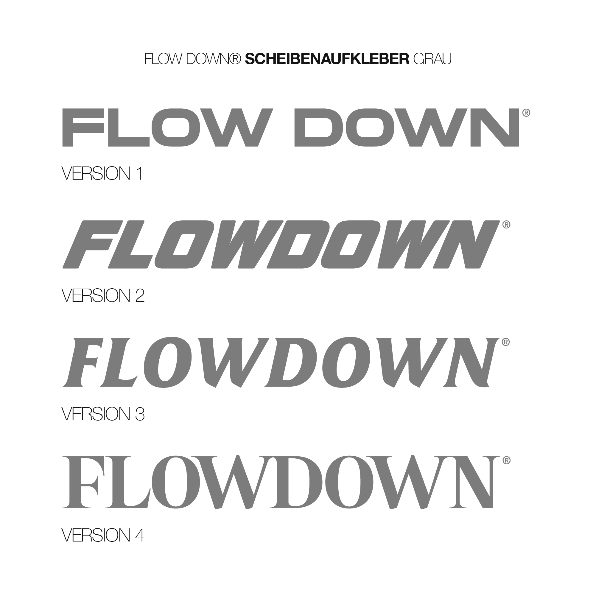 FLOW DOWN® Scheibenaufkleber