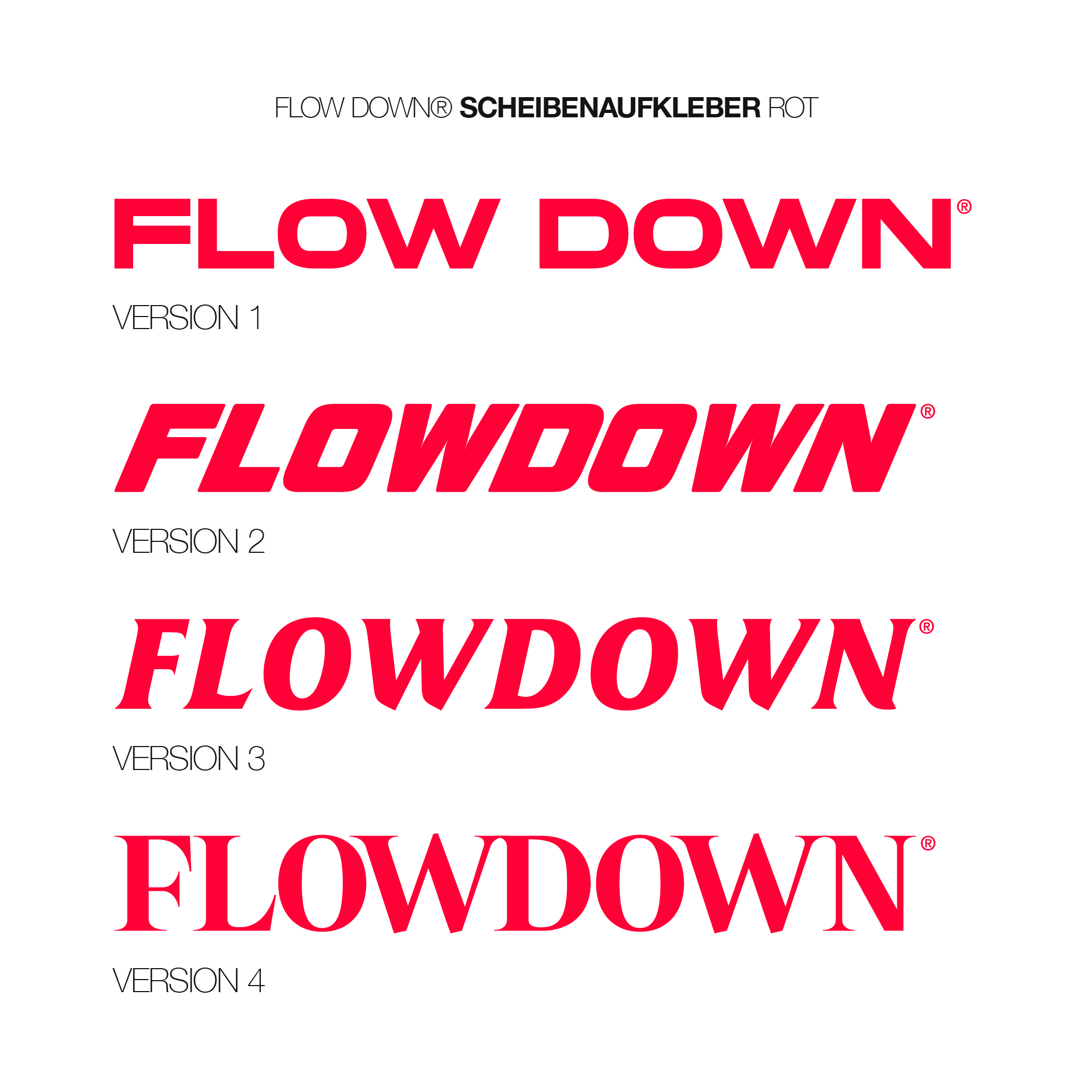 FLOW DOWN® Scheibenaufkleber