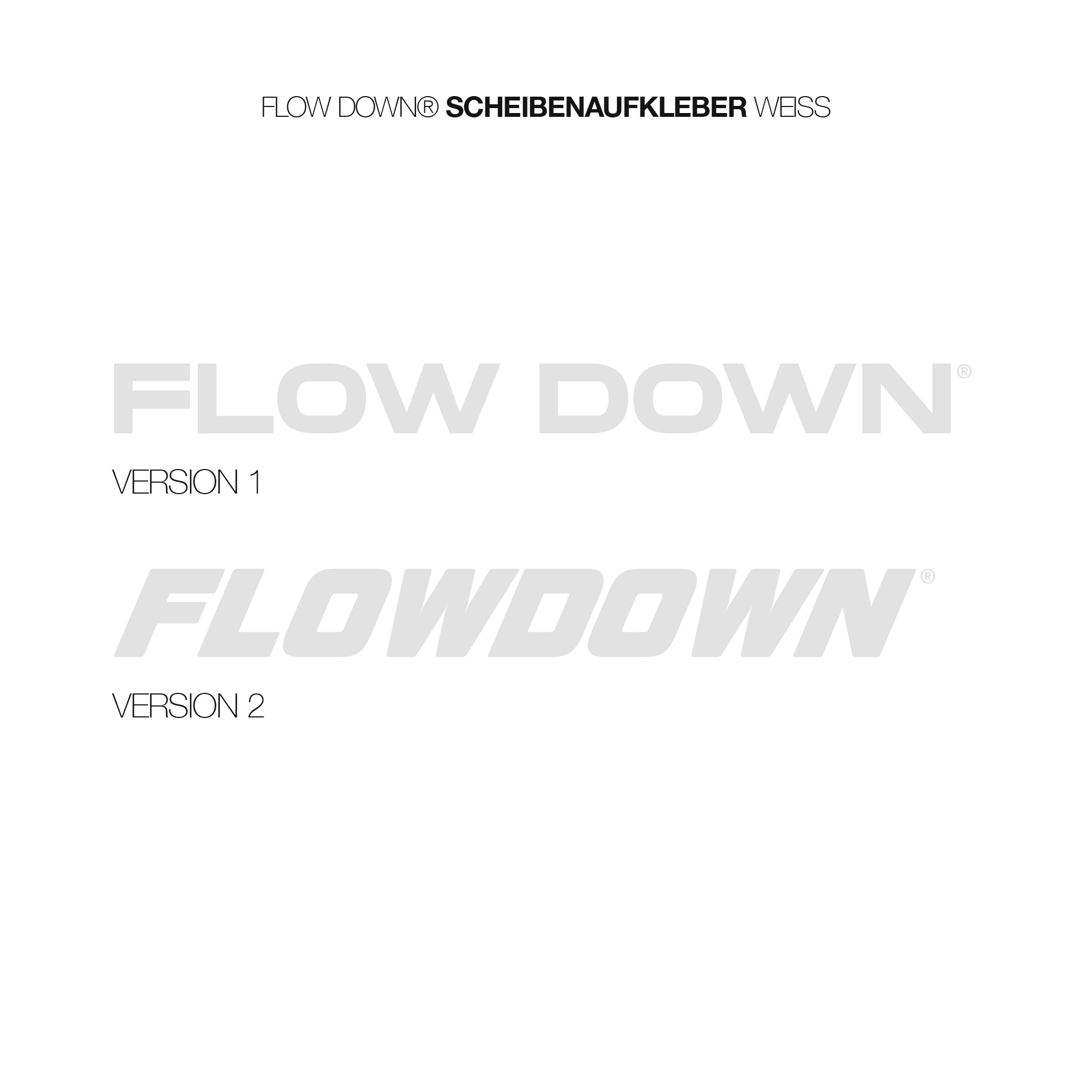 FLOW DOWN® Scheibenaufkleber   FLOW DOWN®