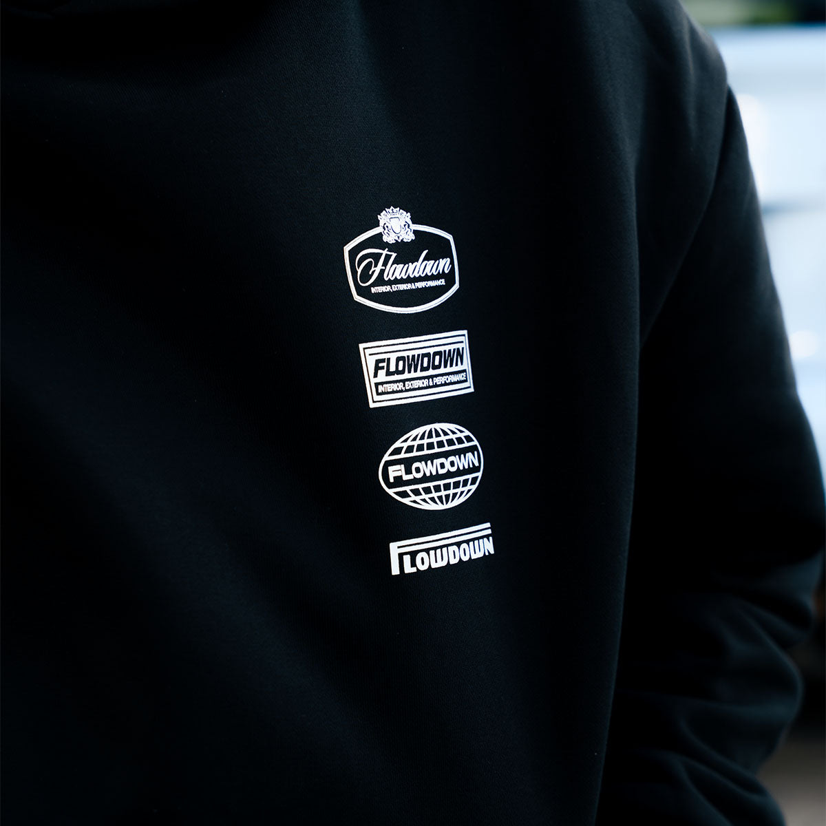 FLOW DOWN® Cars & Coffee Hoodie 500gsm – Oversized Fit   FLOW DOWN®