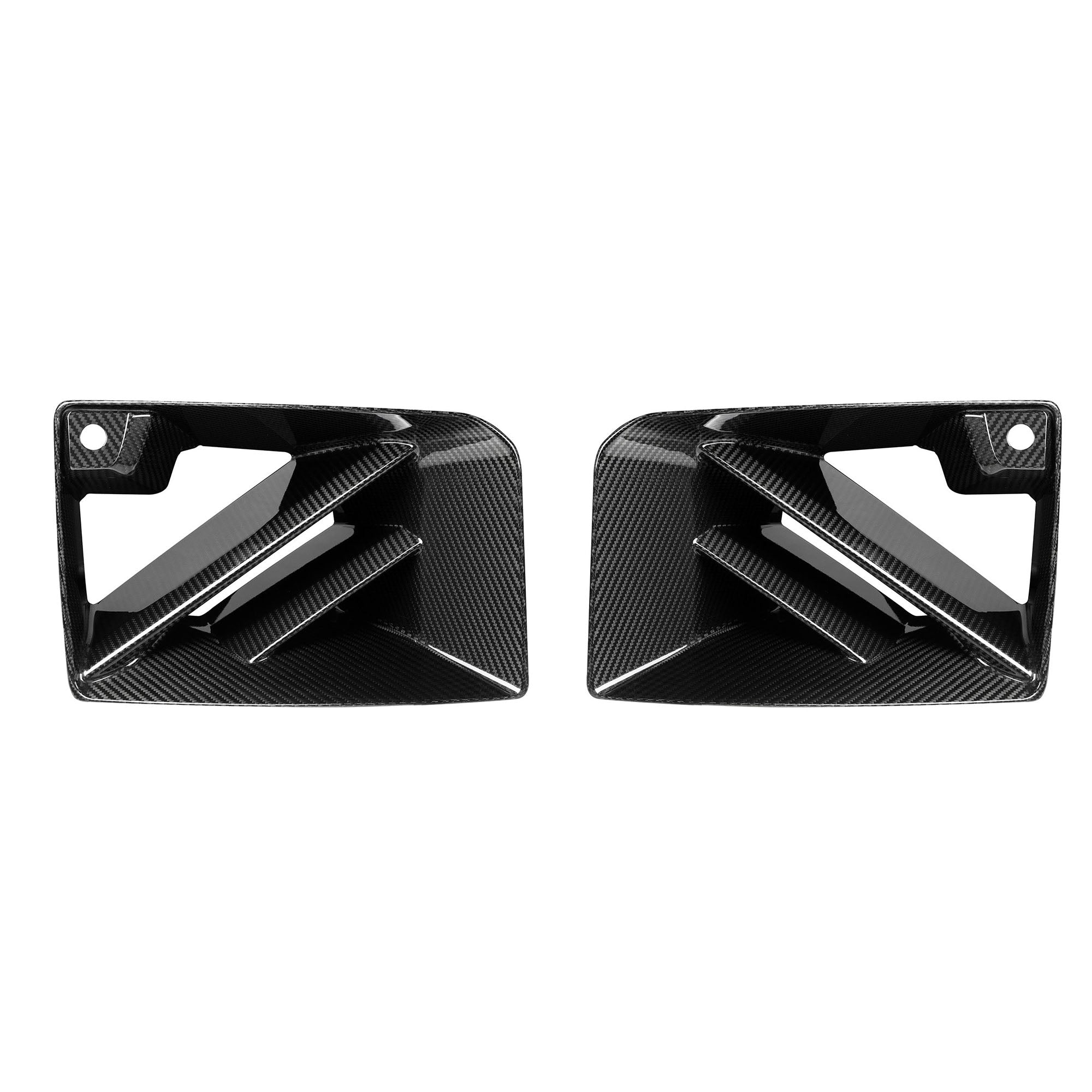Frontschacht Einsätze aus PrePreg Carbon für BMW M2 G87   FLOW DOWN®