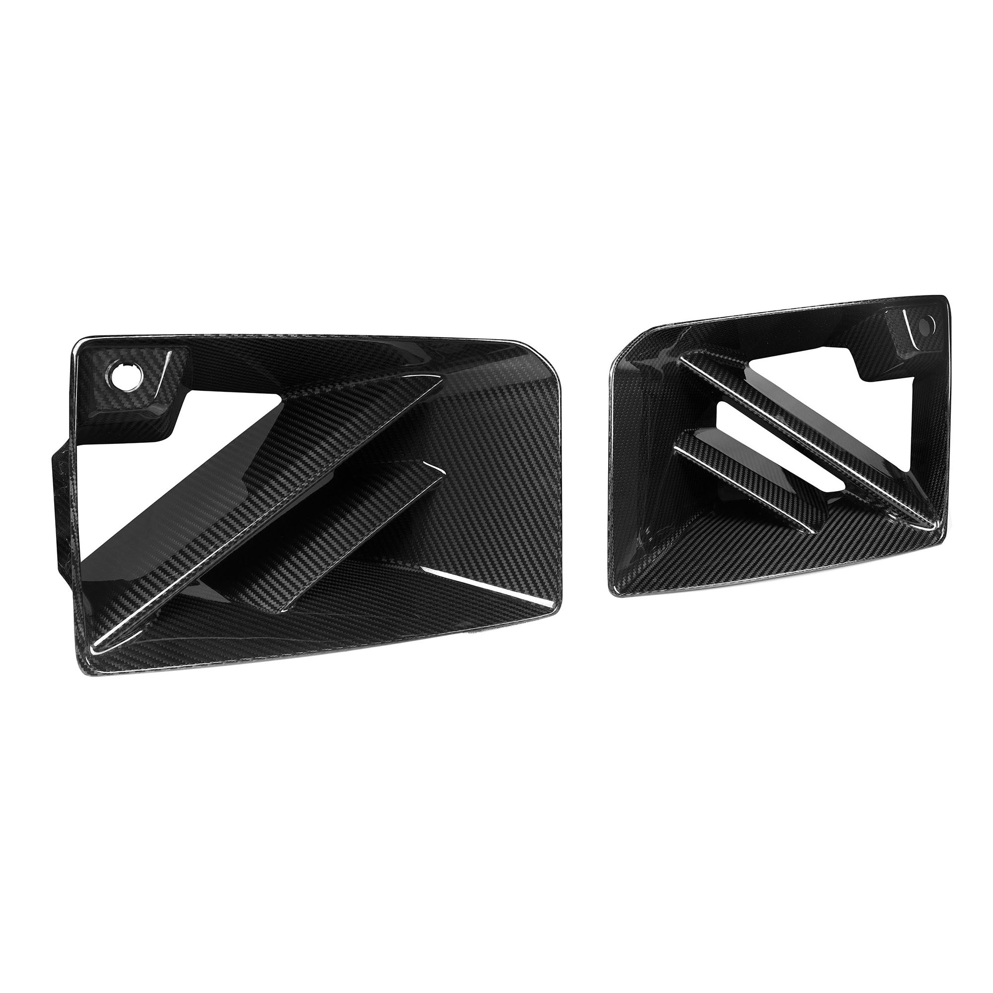 Frontschacht Einsätze aus PrePreg Carbon für BMW M2 G87   FLOW DOWN®