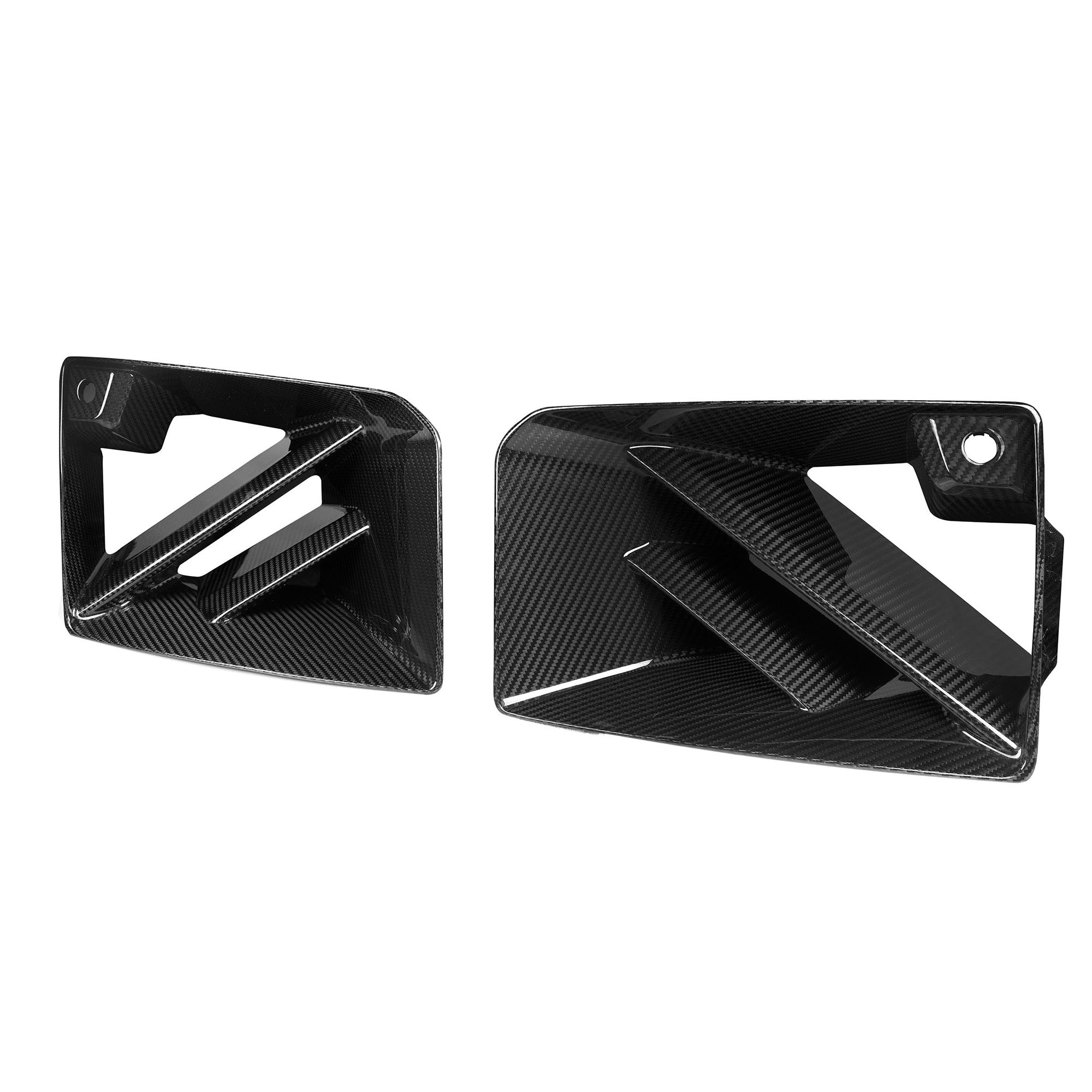 Frontschacht Einsätze aus PrePreg Carbon für BMW M2 G87   FLOW DOWN®