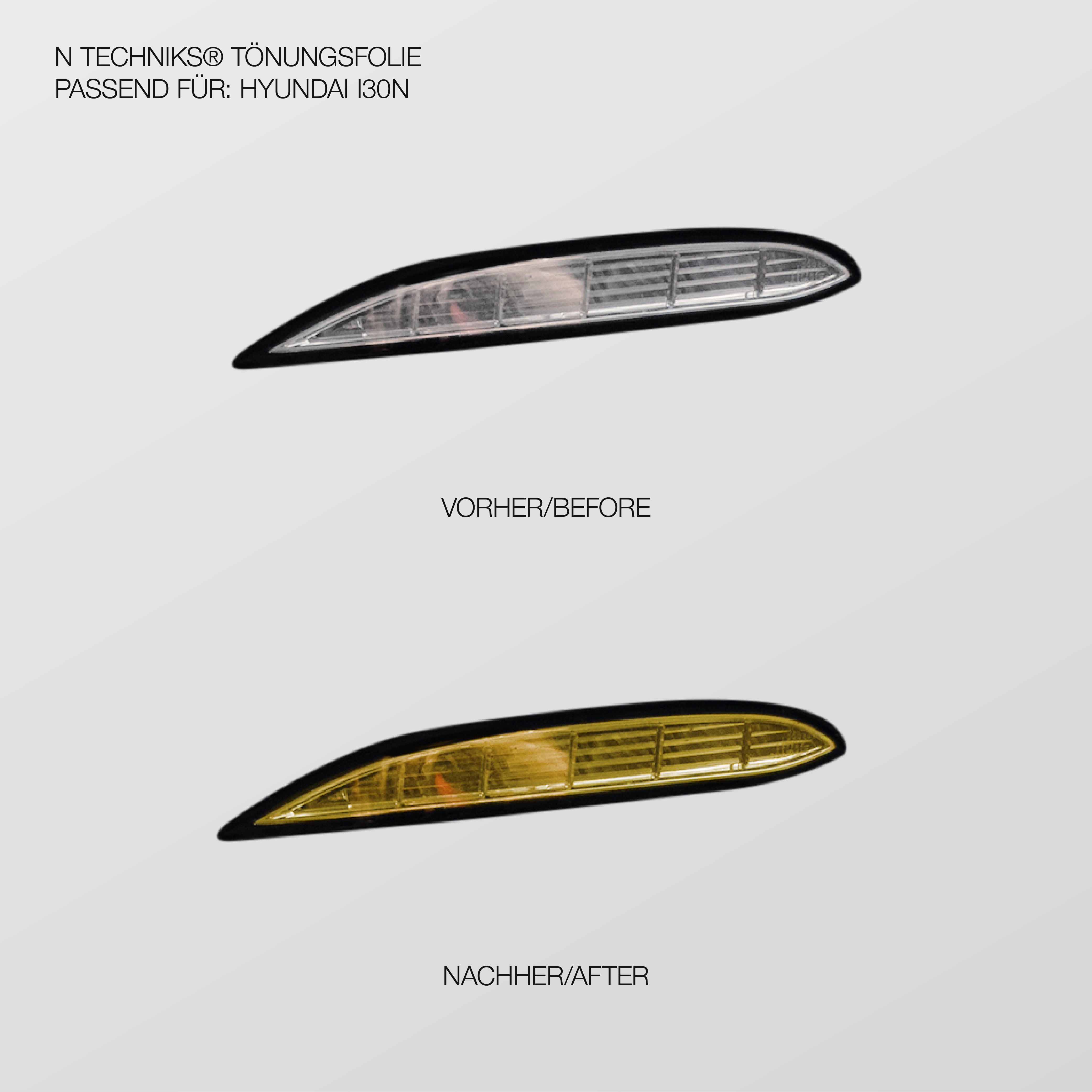 Tinting film for Hyundai I30N daytime running lights