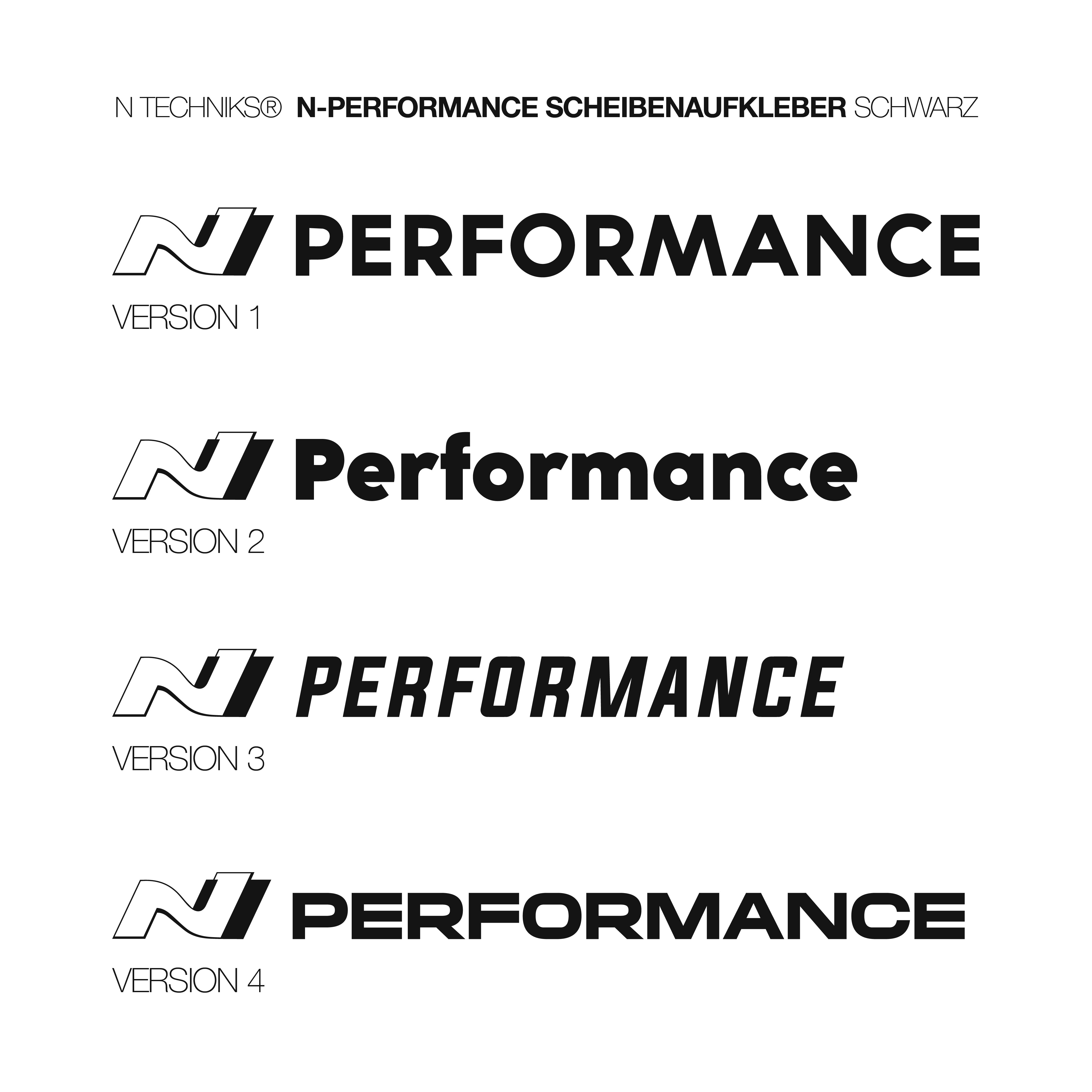 N-Performance window sticker