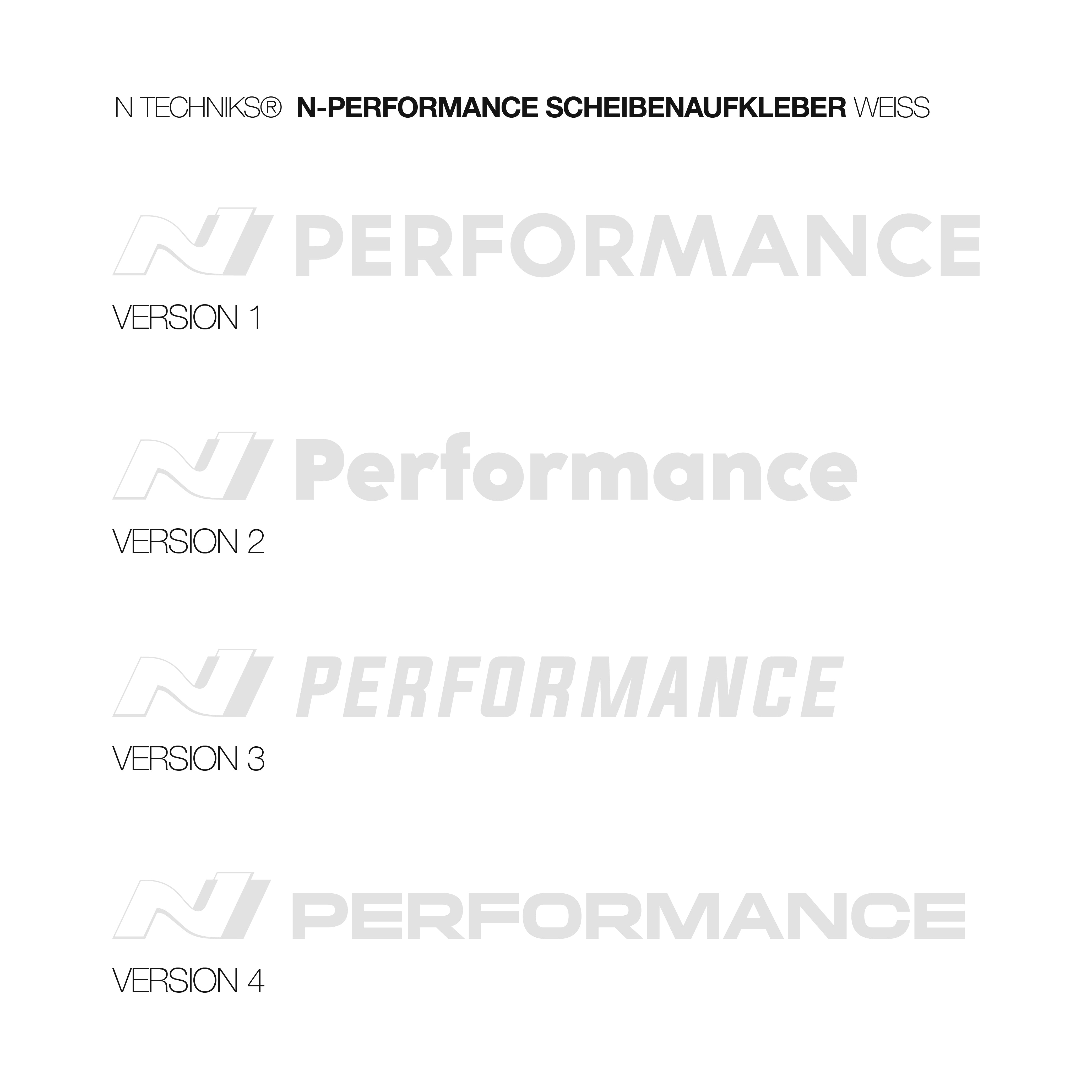 N-Performance window sticker