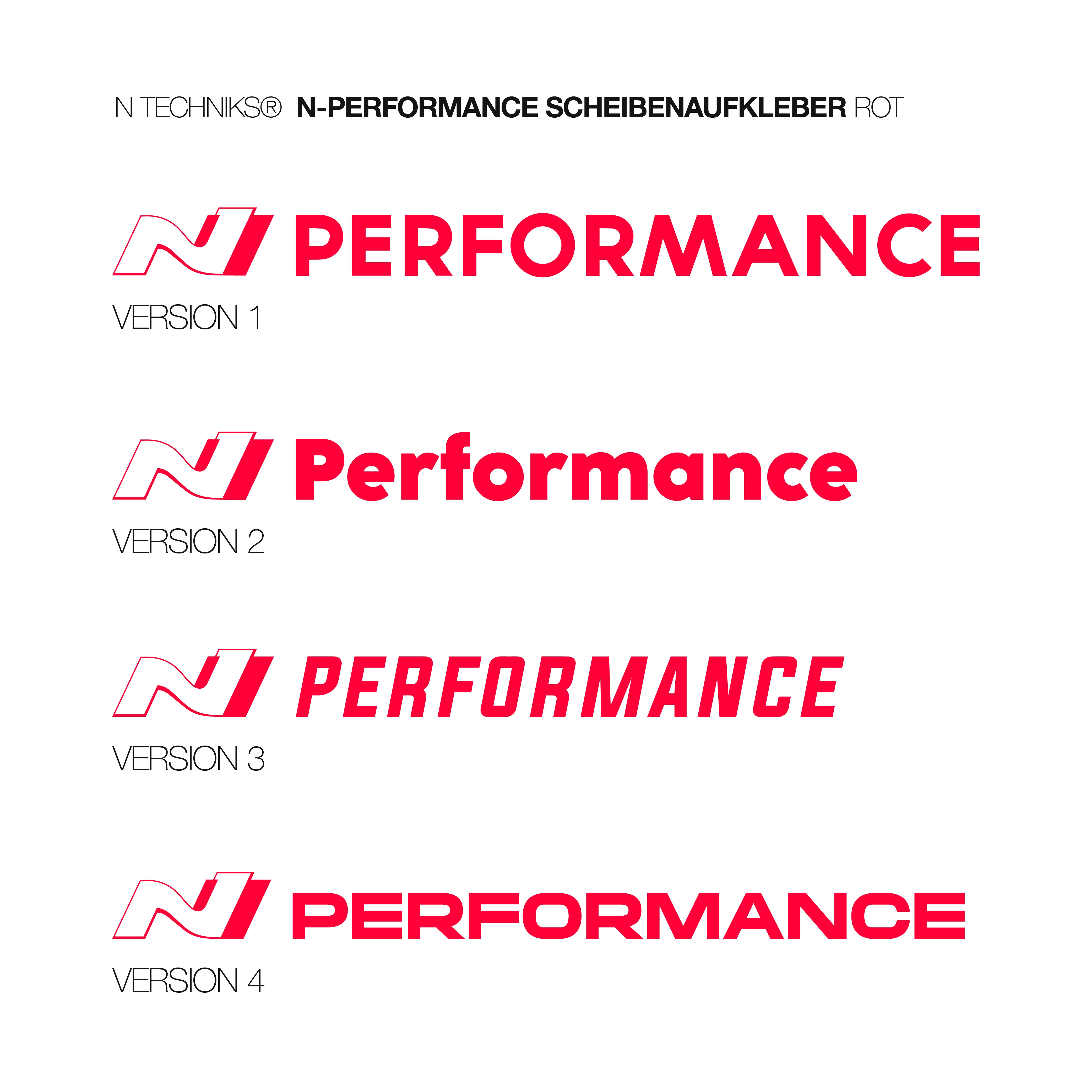 N-Performance window sticker