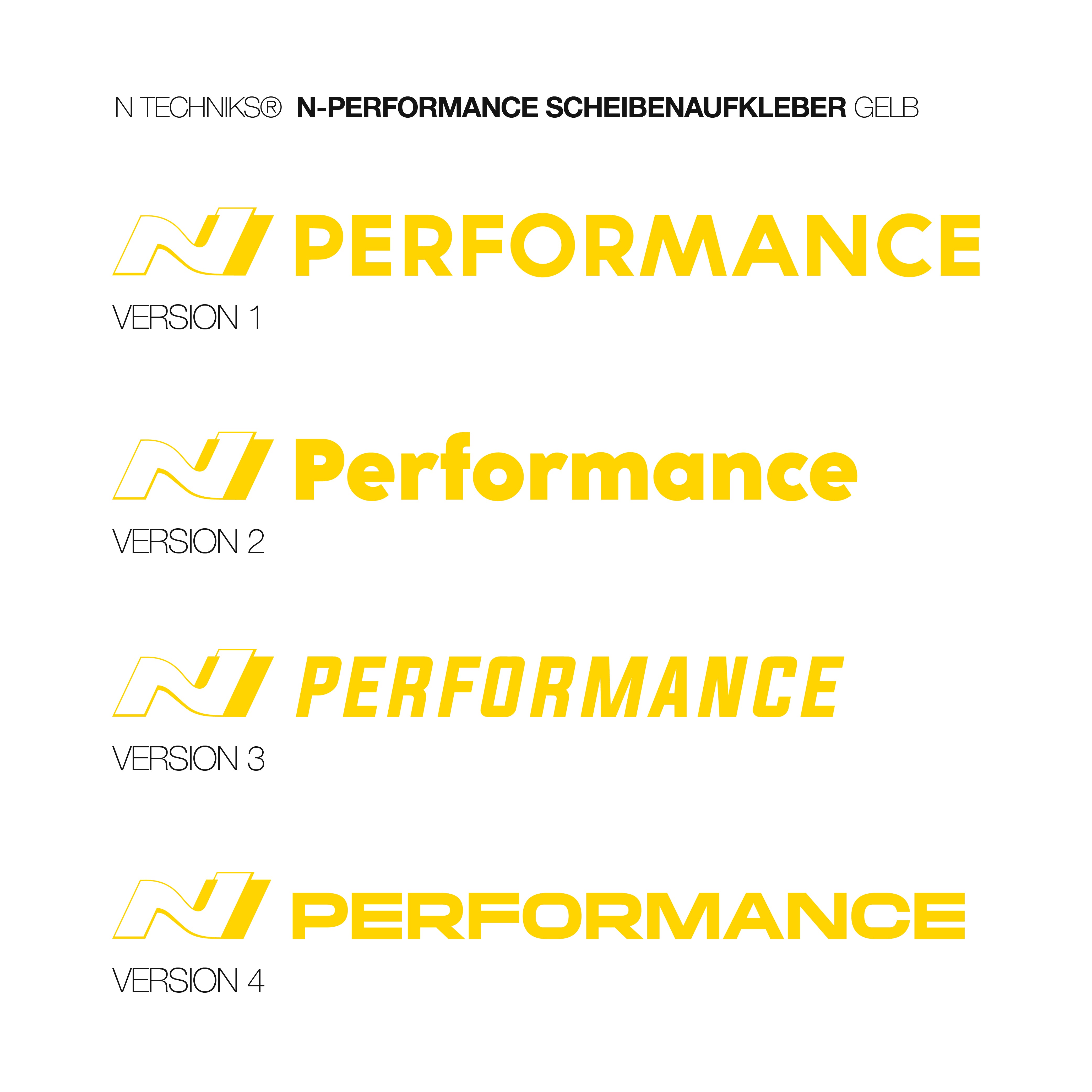 N-Performance window sticker