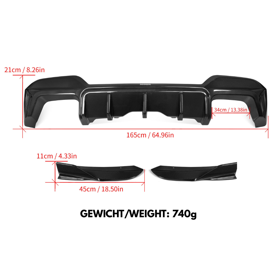 Heckdiffusor passend für BMW X3M F97   Sooqoo