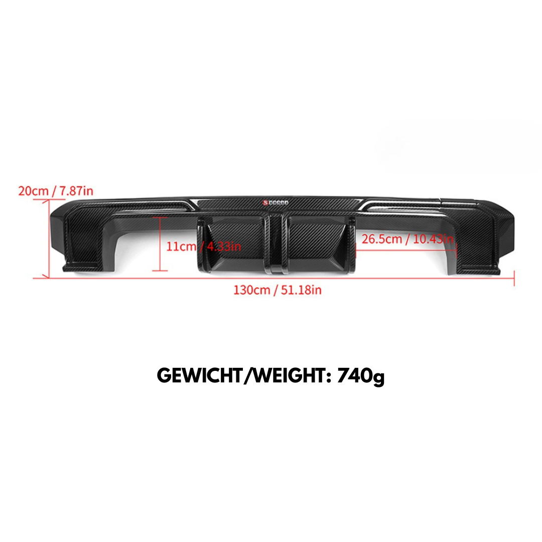 Heckdiffusor SQ-A passend für BMW M3 G80 G81 & M4 G82 G83   Sooqoo