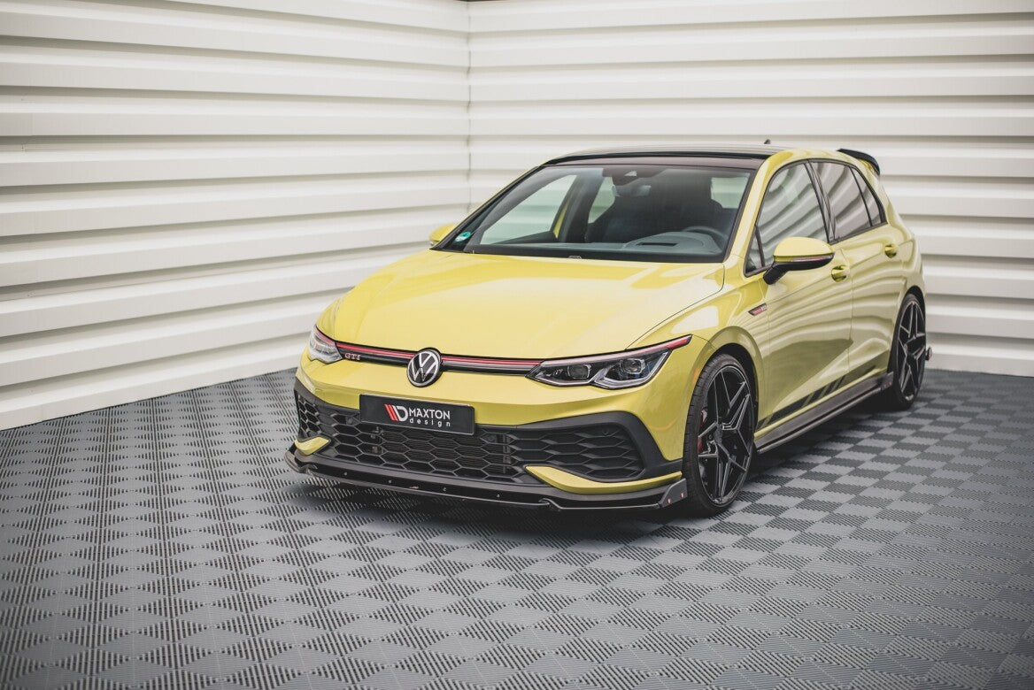 Cup Spoilerlippe Front Ansatz V.1 +Flaps für VW Golf 8 GTI Clubsport