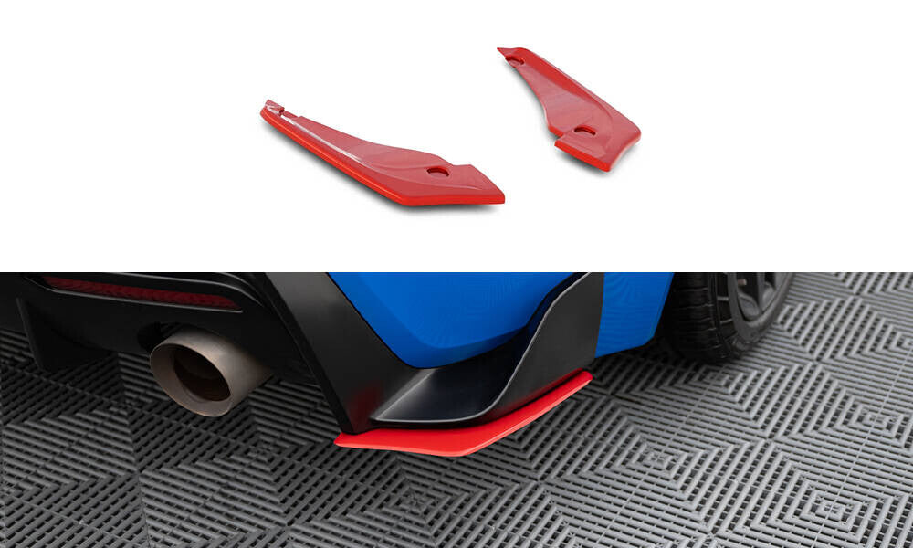 Heck Flaps V.2 Rot Hochglanz passend für Toyota Supra Mk5 am Fahrzeug