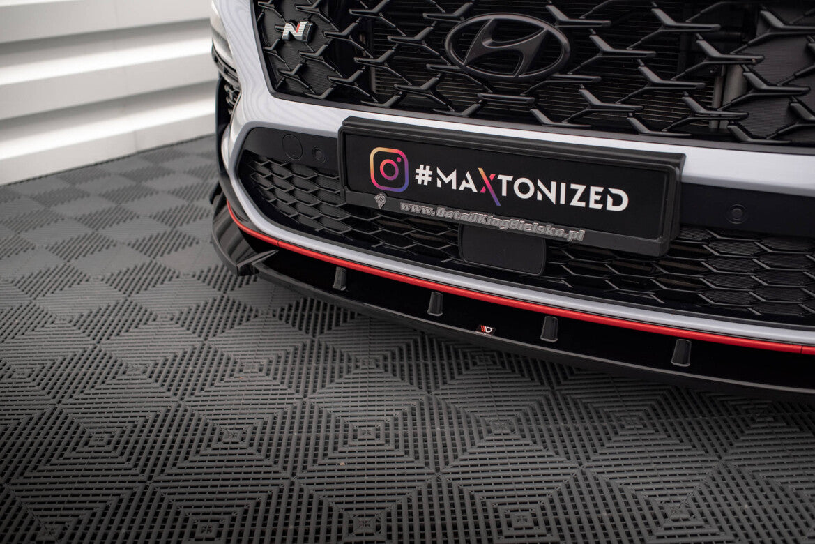 Frontlippe V.2 mit Flaps passend für Hyundai KONA N   Maxton Design