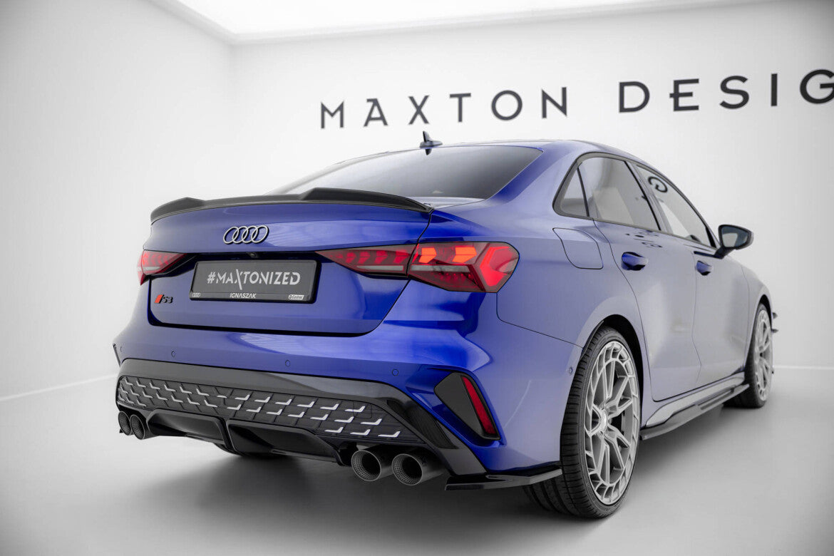 Heck Spoiler Aufsatz Abrisskante 3D für Audi A3 / A3 S-Line / S3 / RS3 Limousine 8Y   Maxton Design