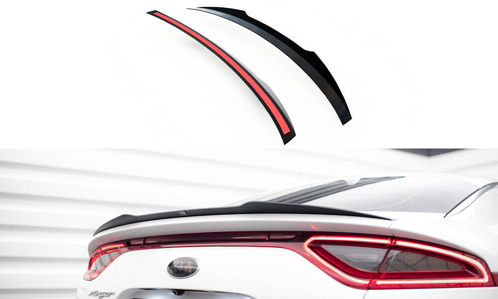 Rear spoiler attachment tear-off edge for Kia Stinger GT