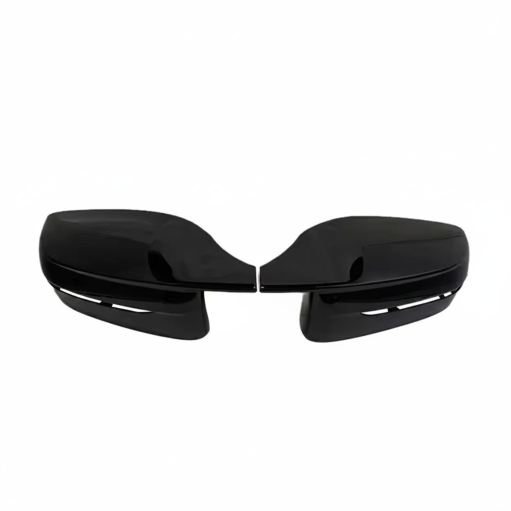 Spiegelkappen Schwarz Glanz passend für BMW 3er G20, 4er G22 und M3 G80 am Fahrzeug montiert