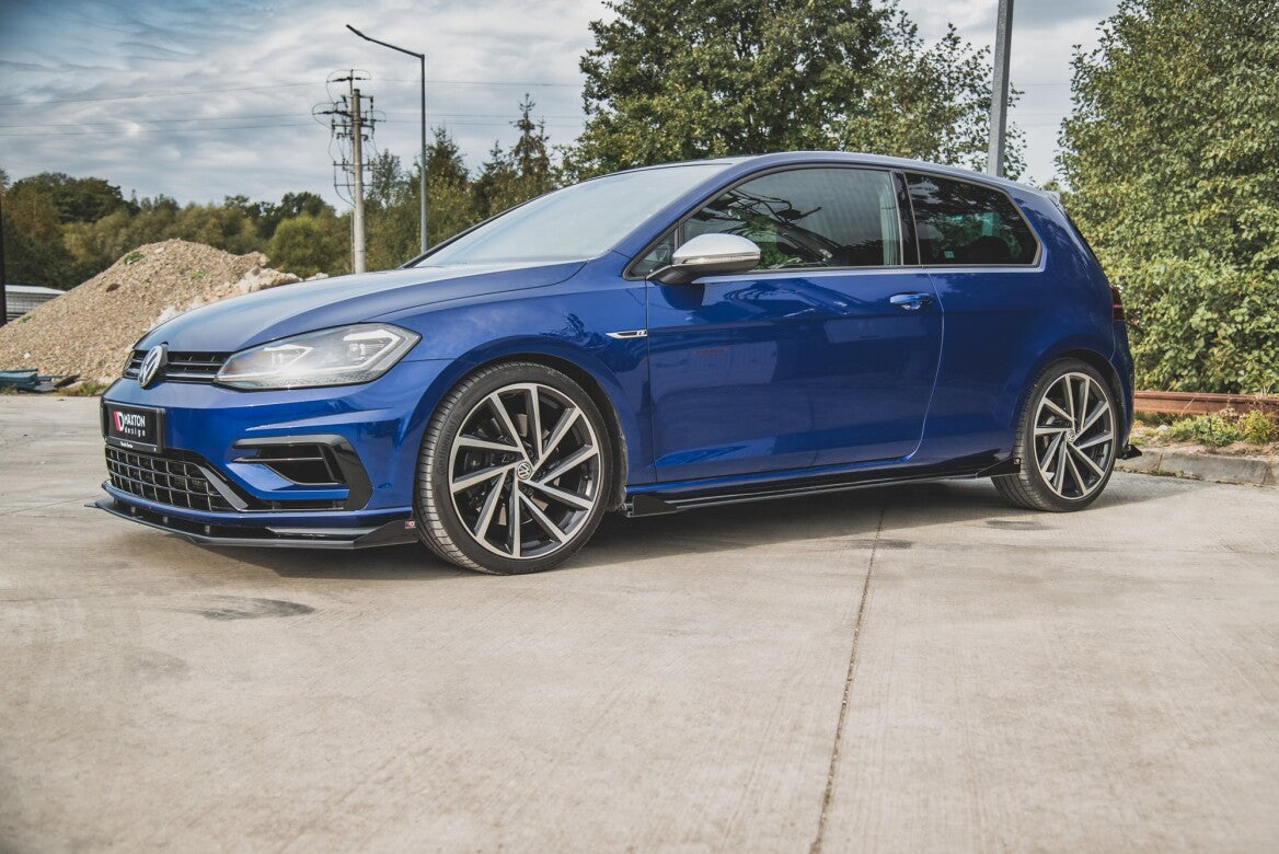 Street Pro Seitenschweller Ansatz Cup Leisten für VW Golf 7 R Facelift