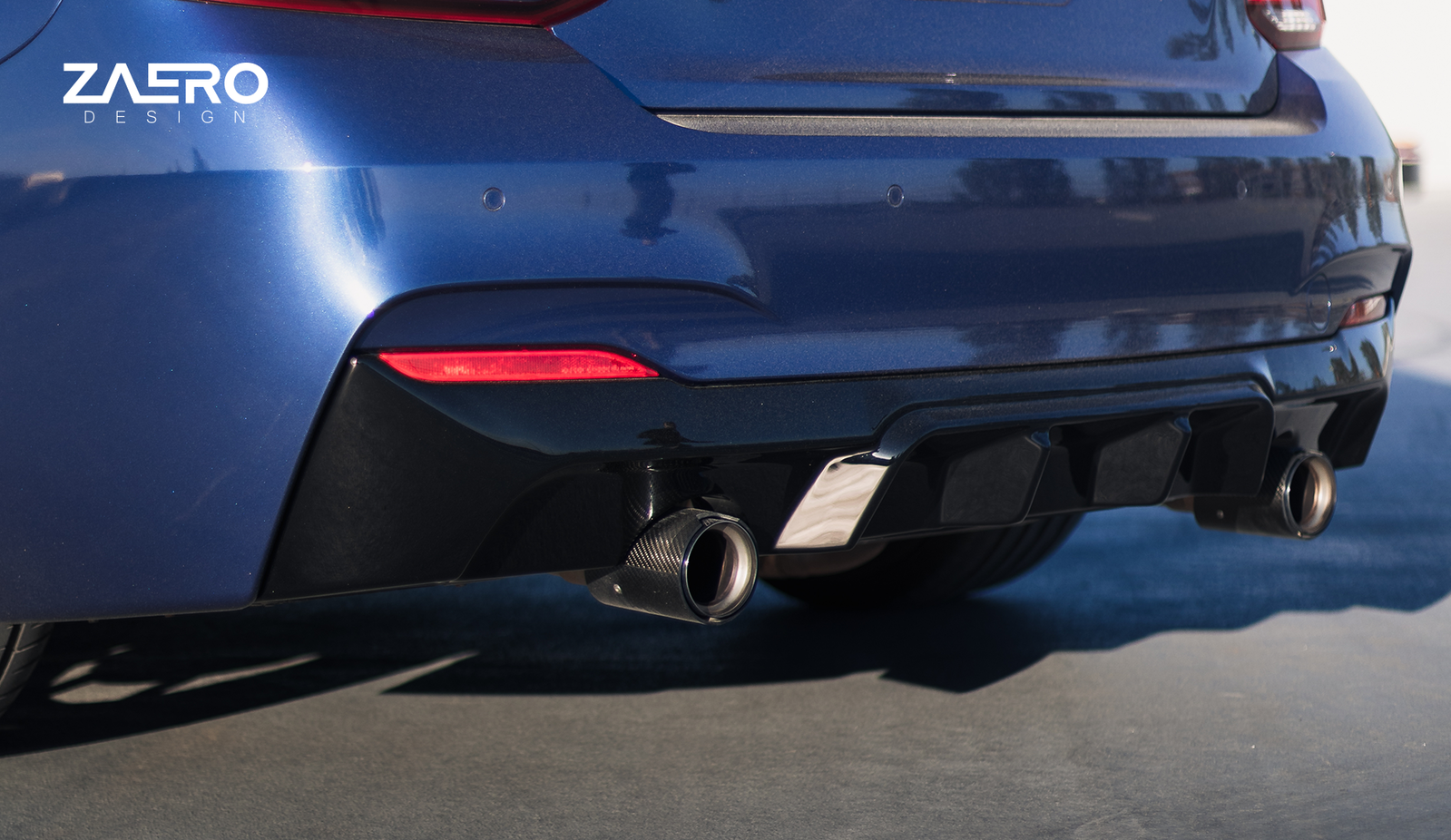 Diffusor passend für BMW 2er F22 F23 M235 M240 – Gesamtansicht Heck