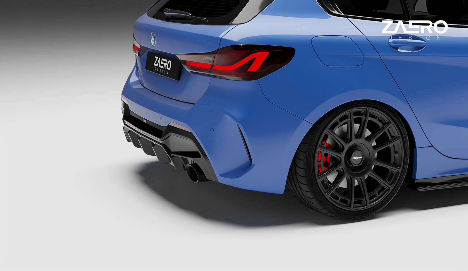 Zaero Diffusor passend für BMW 1er F40 M135 – montiert