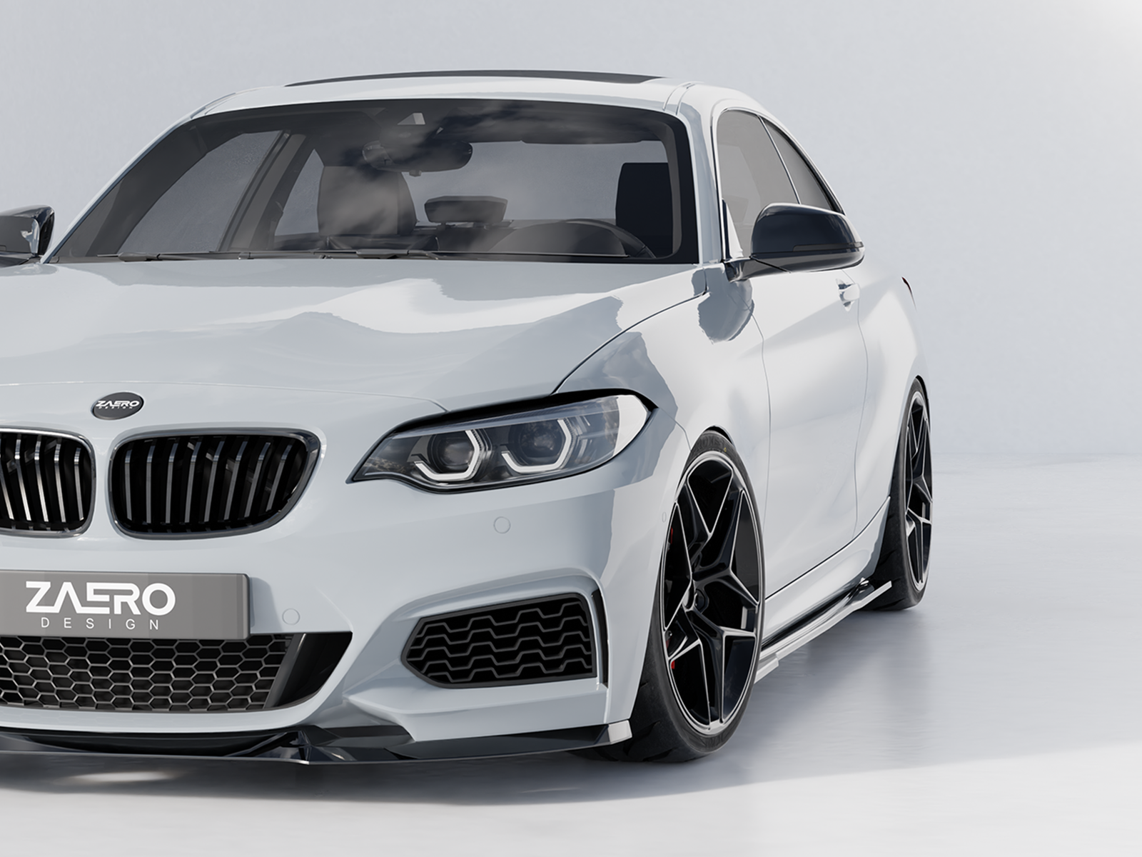 Zaero Design EVO-1 Seitenschweller passend für BMW 2er F22 F23 M-Paket – Seitenansicht