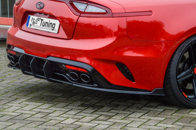 Milled rear apron + side panels with wing for Kia Stinger GT