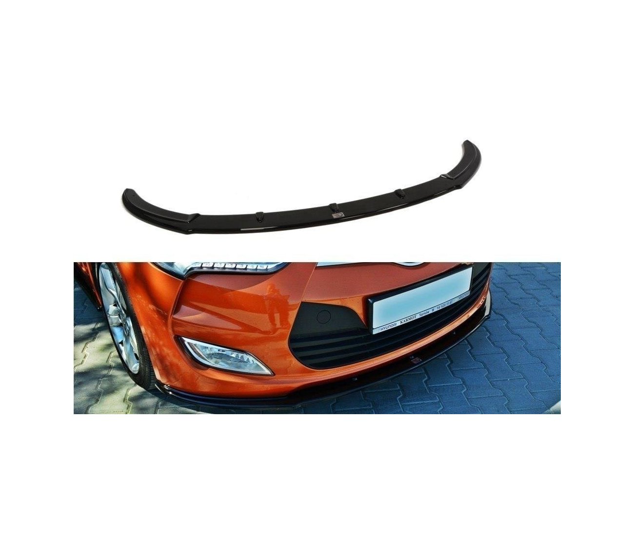 Cup spoiler lip front approach for Hyundai Veloster