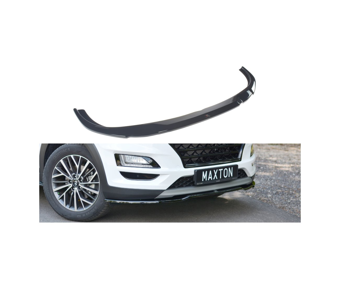 Cup spoiler lip front approach V.2 for Hyundai Tucson Facelift