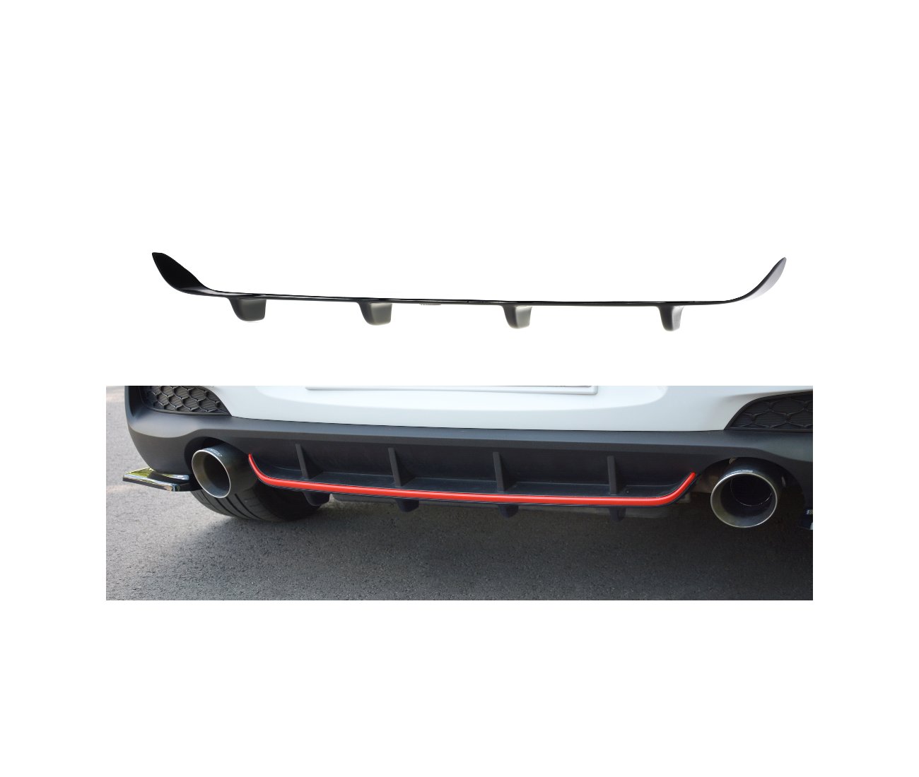 Rear diffuser for Hyundai I30N Hatchback