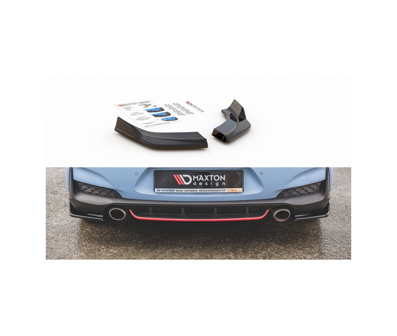 Rear Flaps V.3 for Hyundai I30N Hatchback