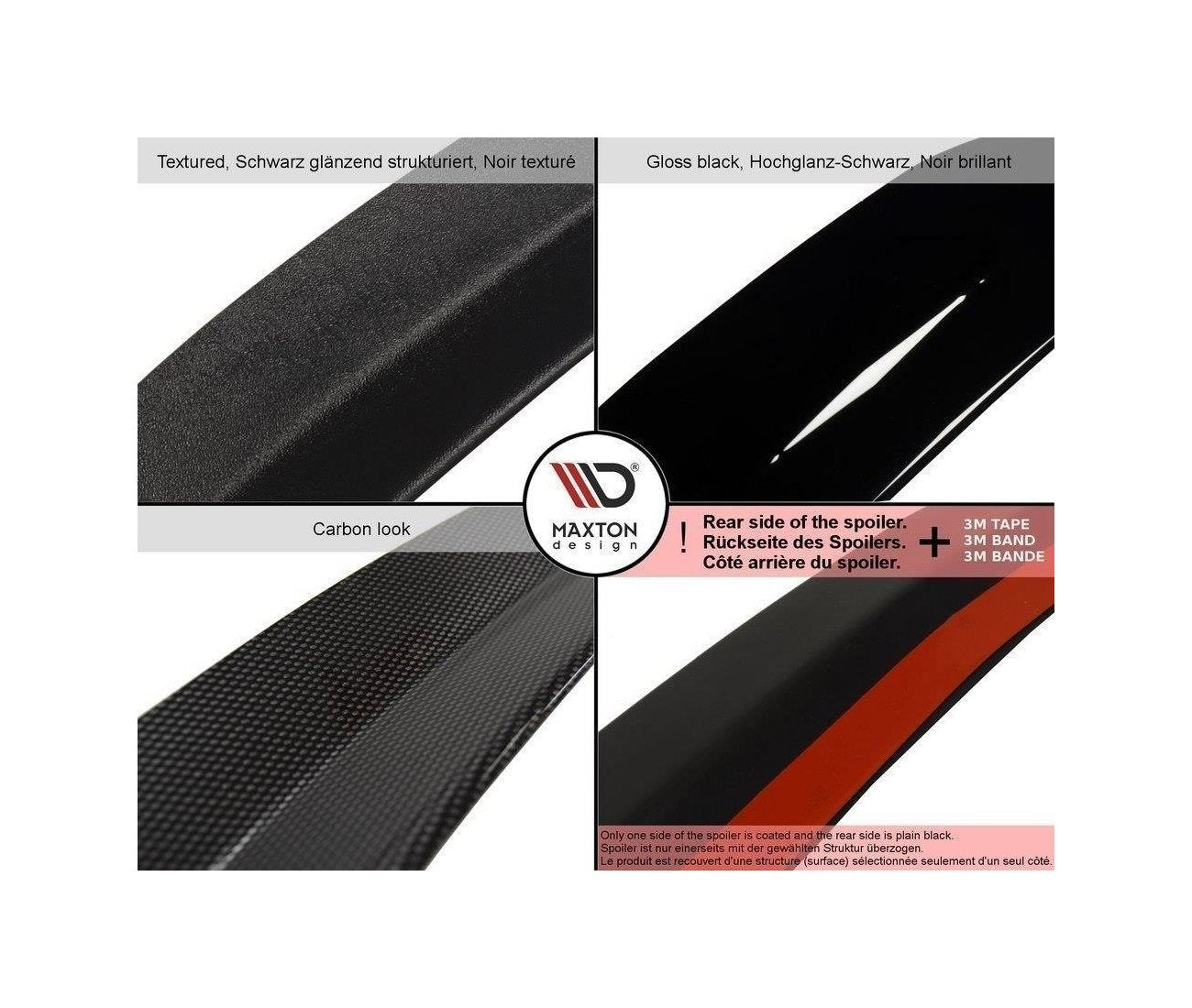 Rear spoiler attachment tear-off edge for Kia Sportage GT-Line