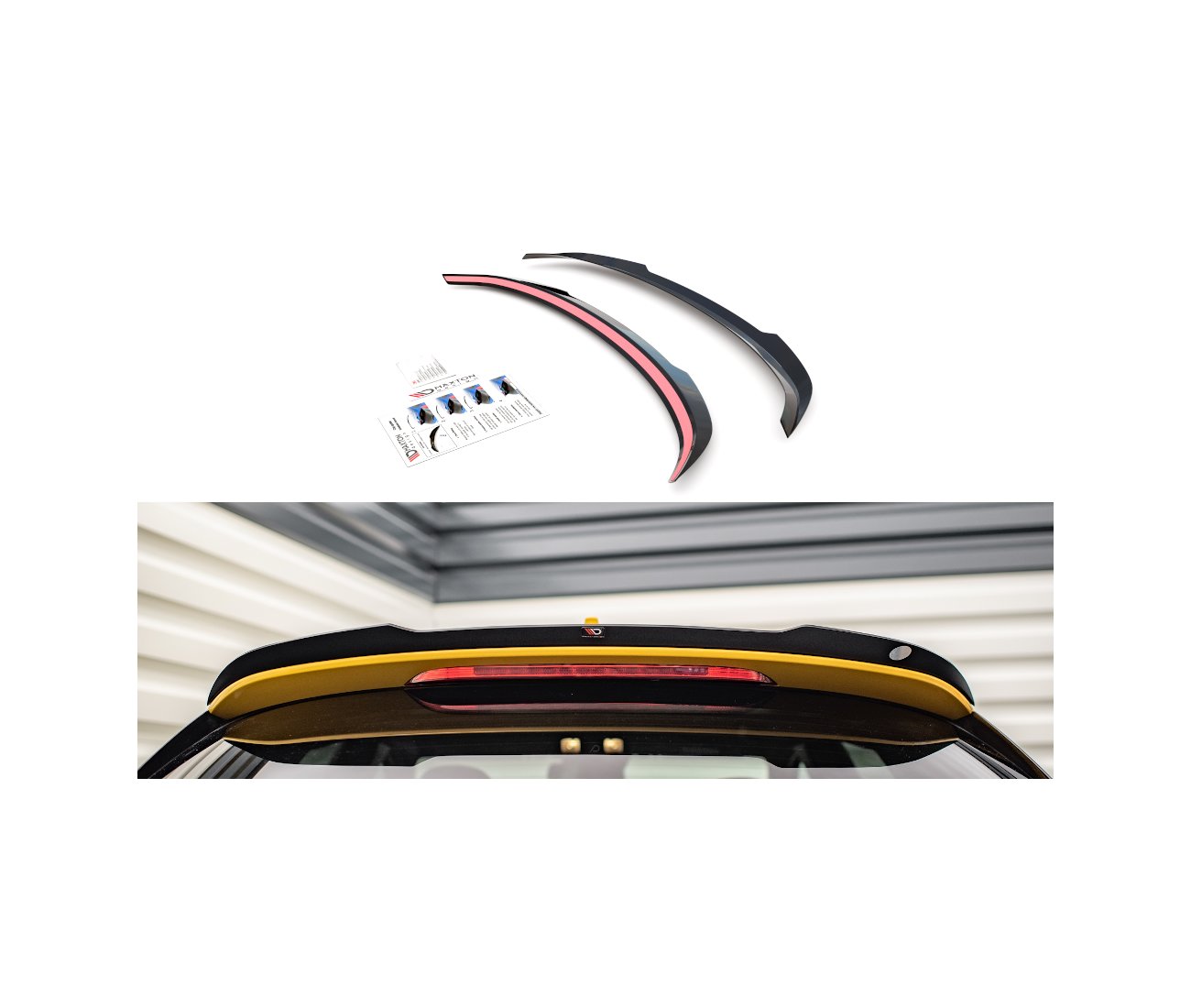 Rear spoiler attachment tear-off edge for Kia XCeed