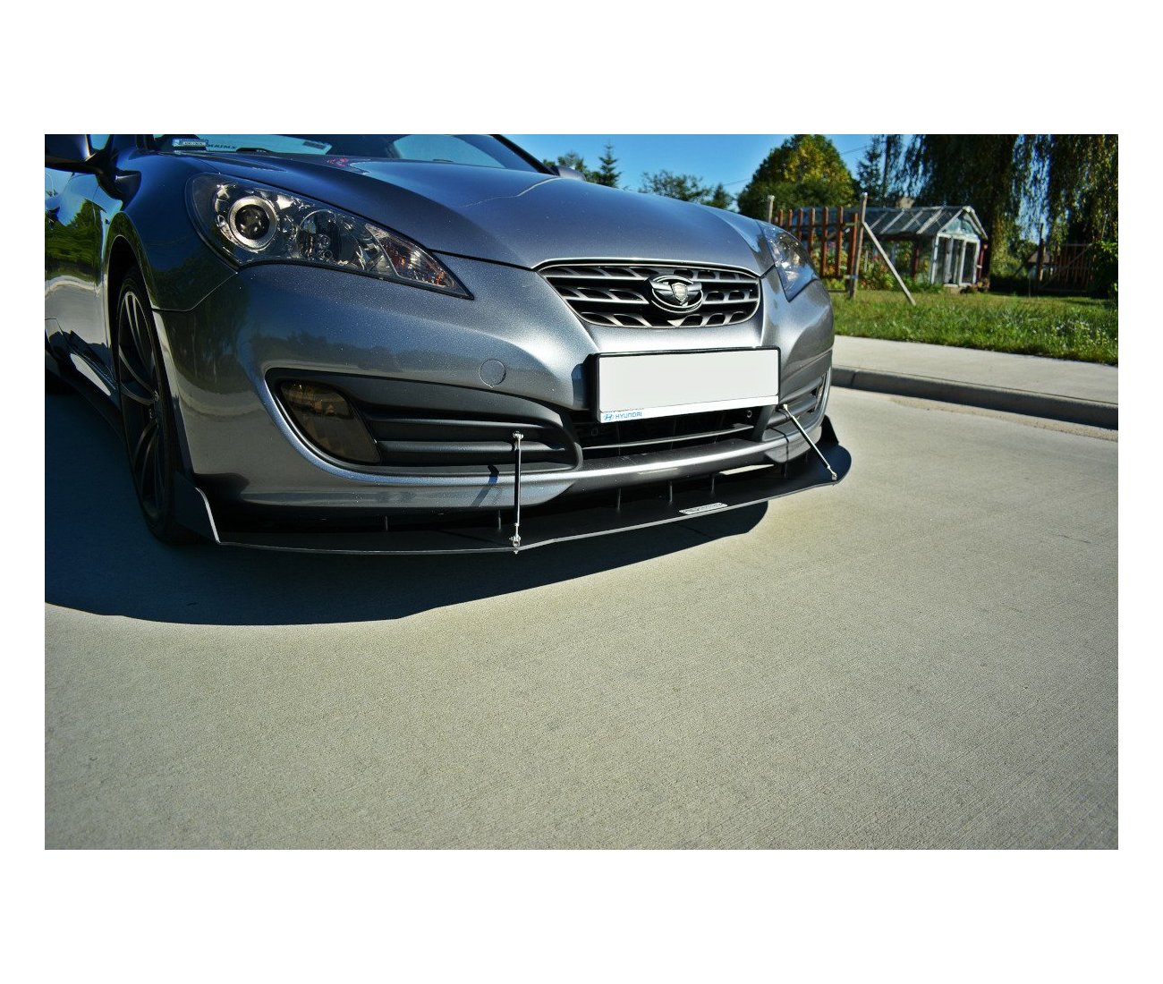 Racing Cup spoiler lip front approach for Hyundai Genesis Coupe