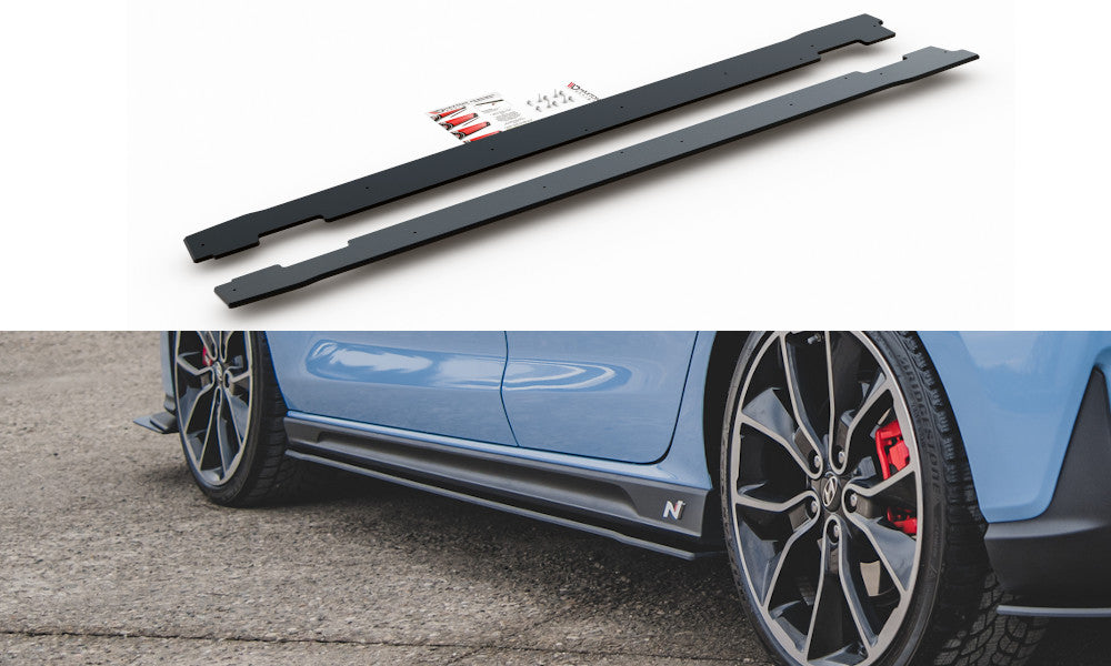 Robust racing side skirts approach cup strips for Hyundai I30 N 